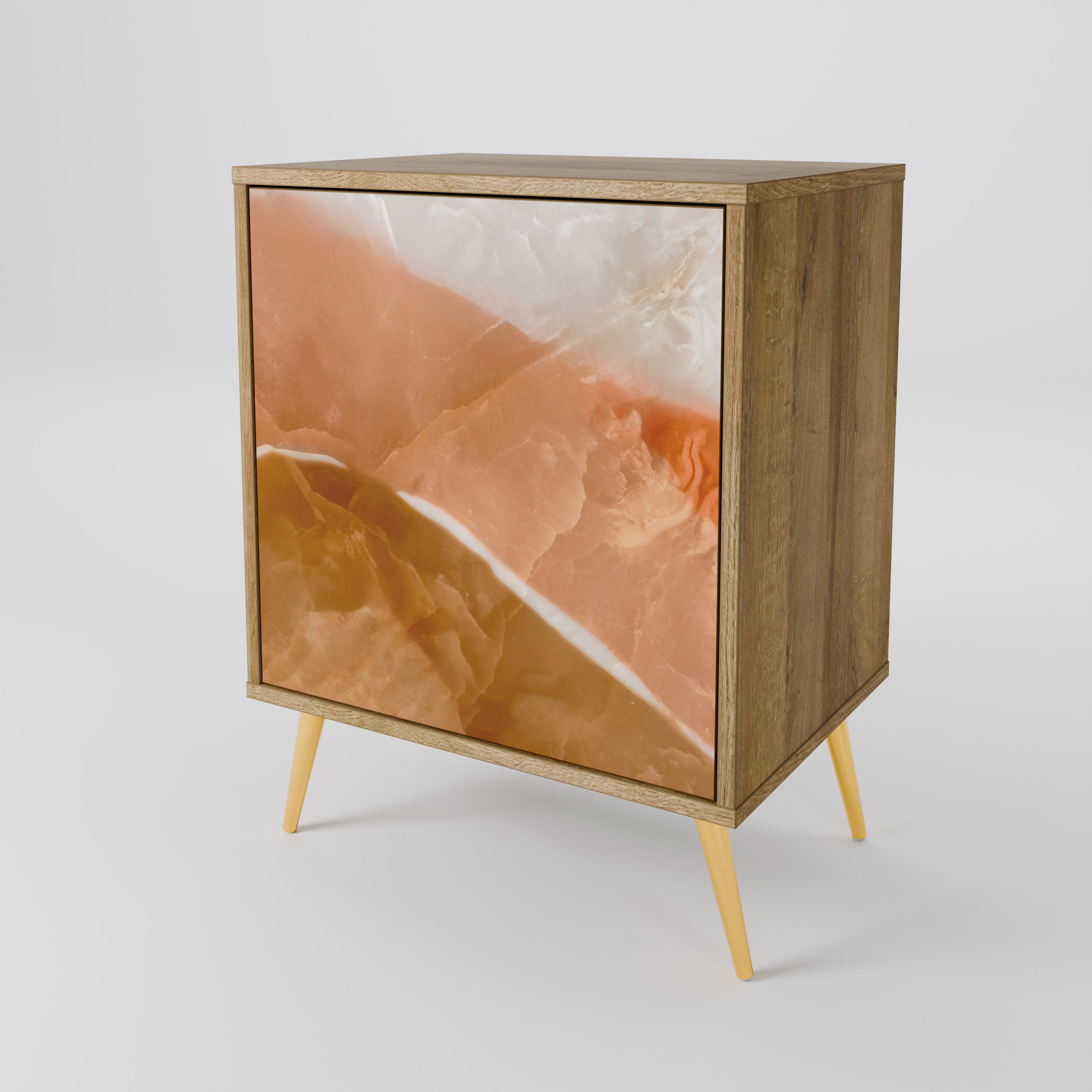 Aparador SANDHILLS SPLENDOUR de 1 puerta con acabado efecto roble