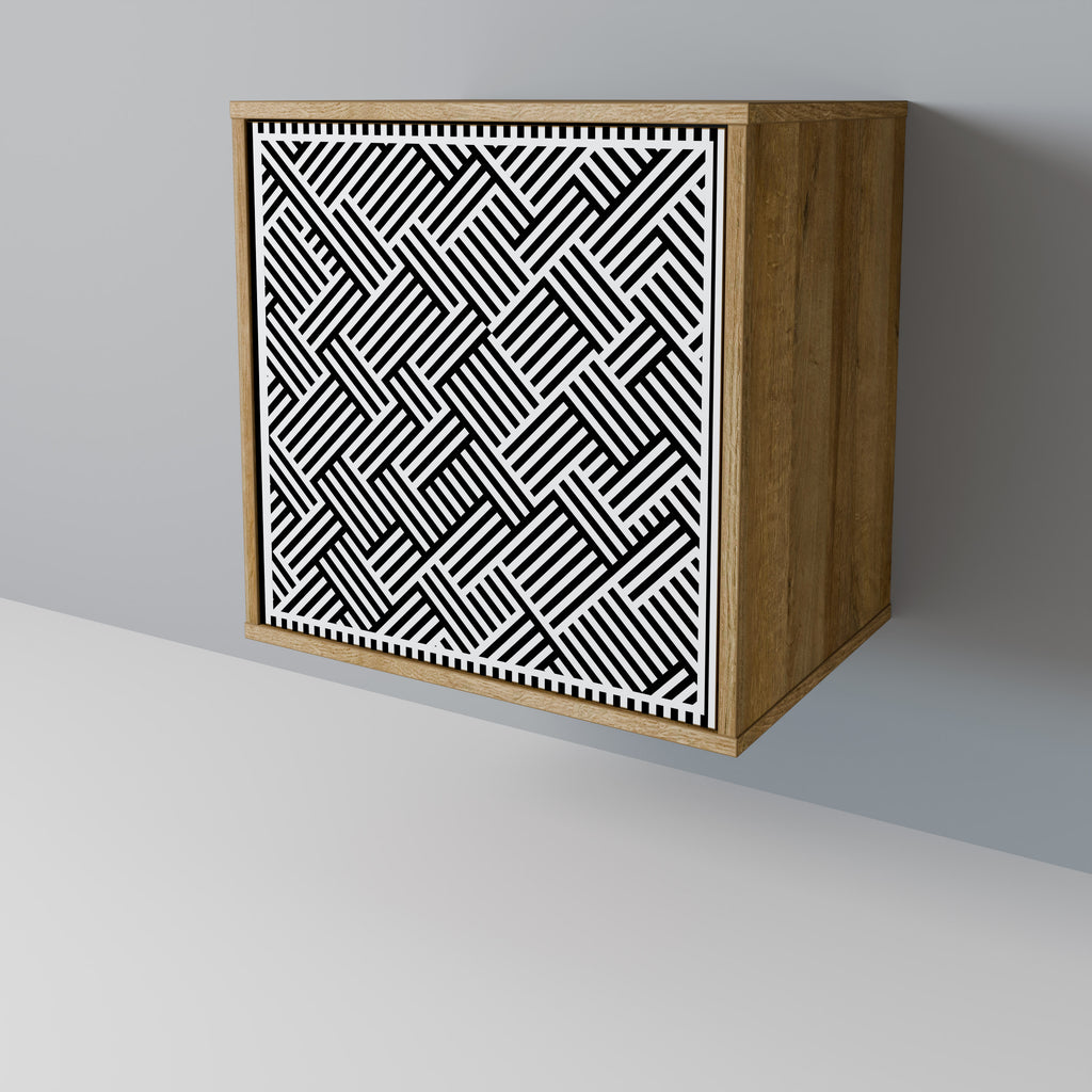 Aparador TEMPORARY SEQUENCE de 1 puerta con acabado efecto roble