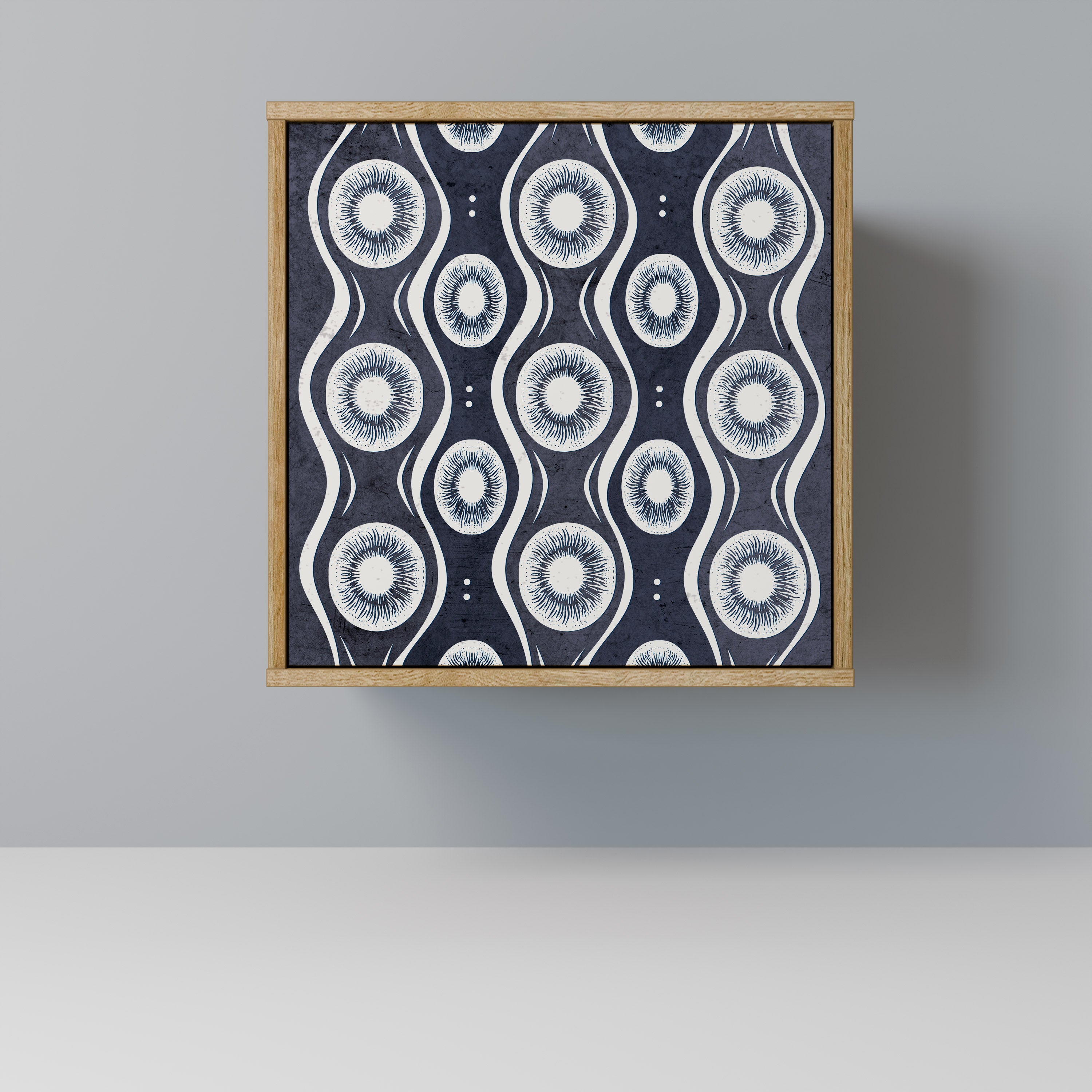 GRAPHITE EYES 1-Door Sideboard in Oak Effect