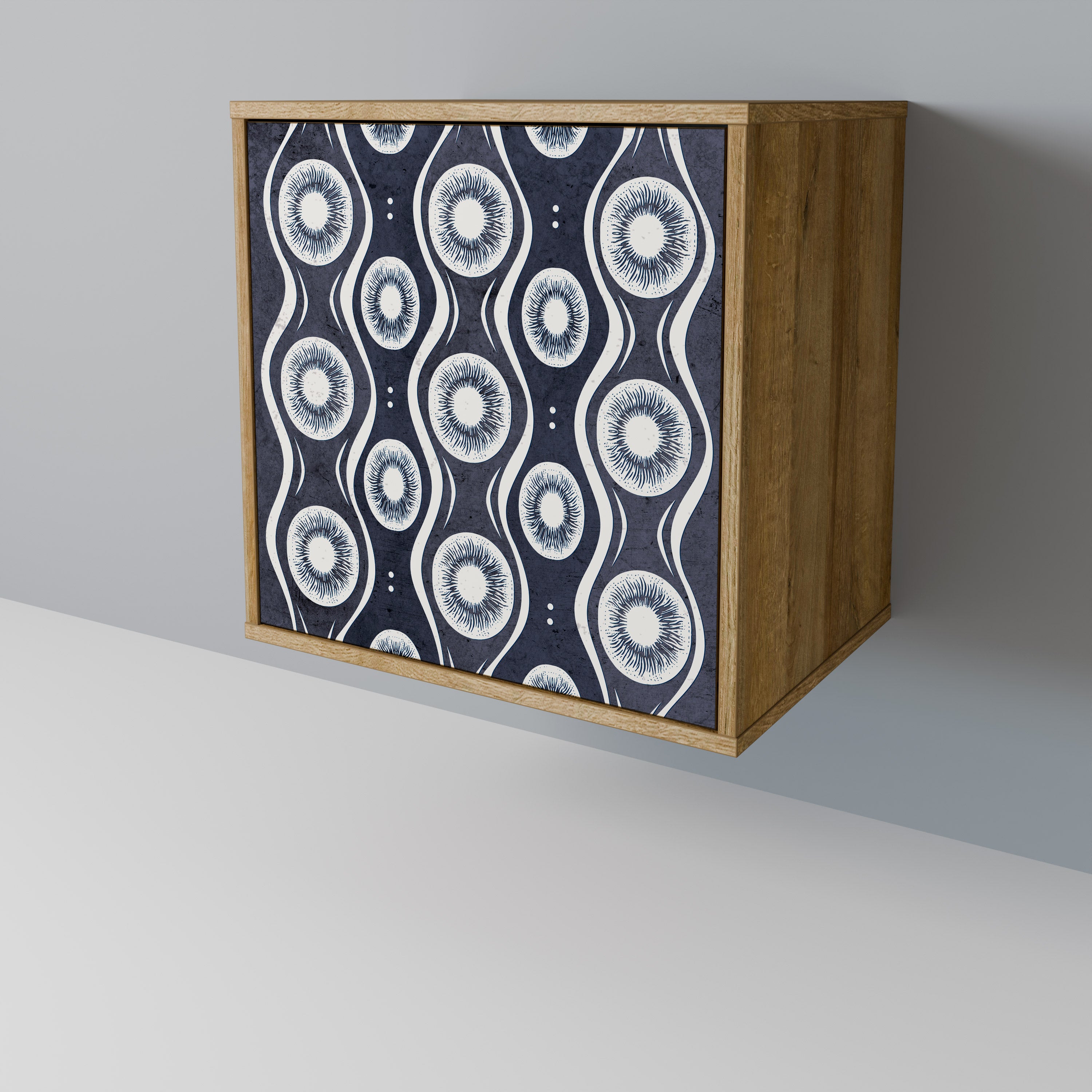 GRAPHITE EYES 1-Door Sideboard in Oak Effect