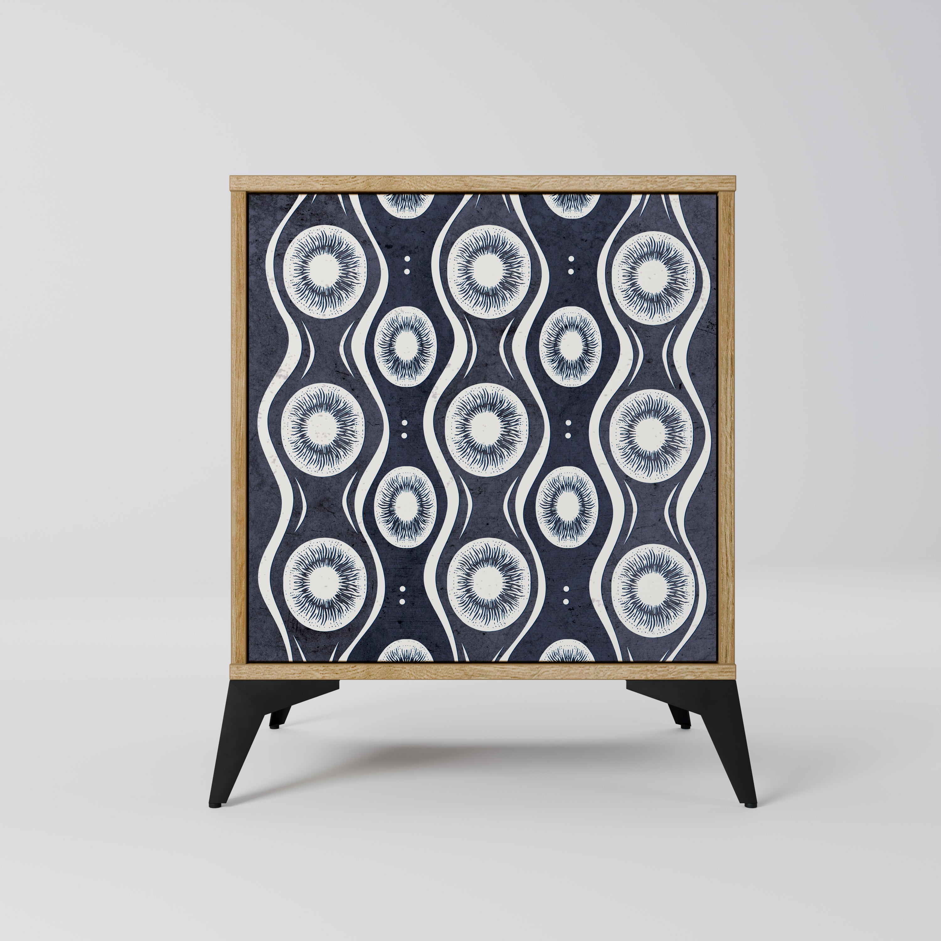 GRAPHITE EYES 1-Door Sideboard in Oak Effect