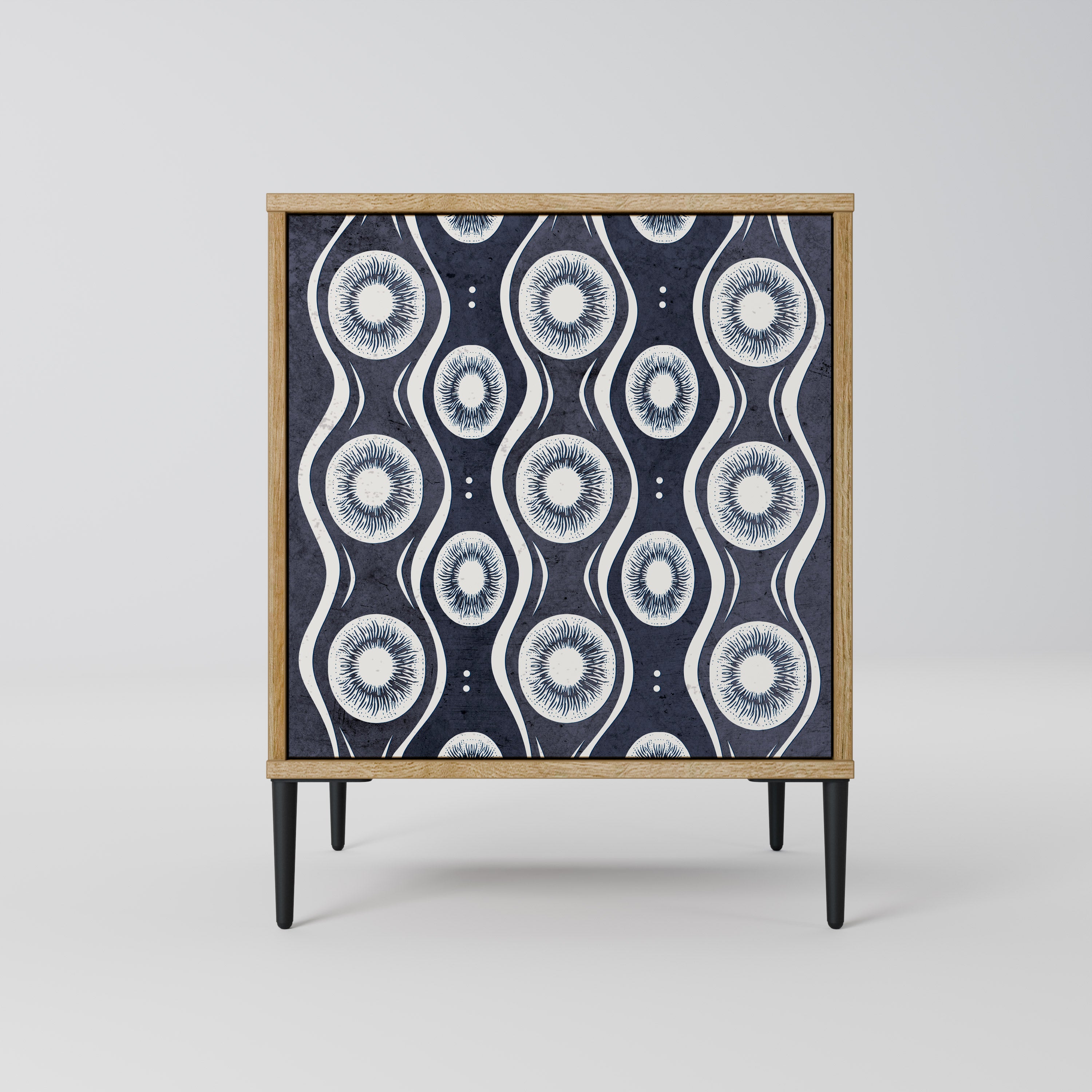 GRAPHITE EYES 1-Door Sideboard in Oak Effect