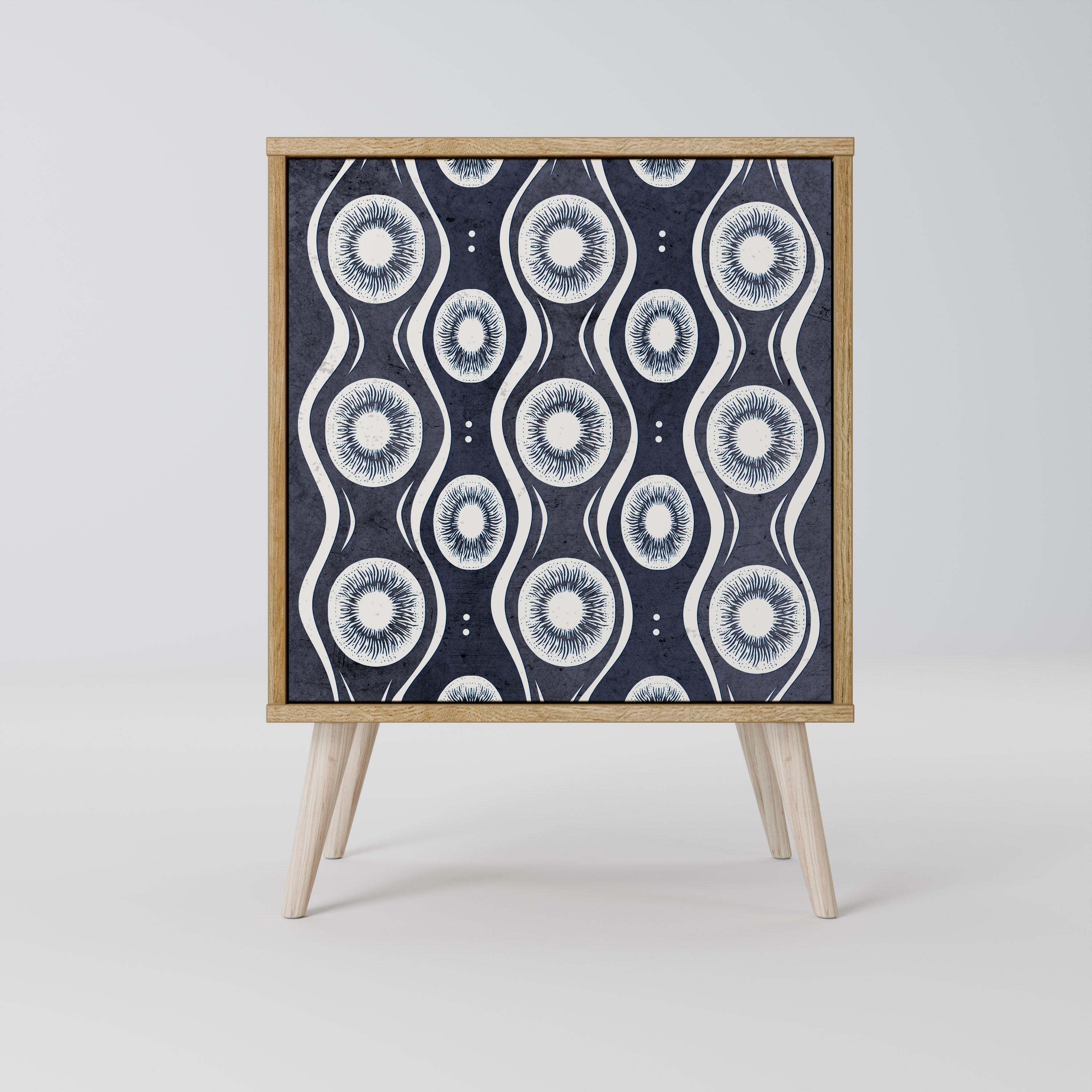 GRAPHITE EYES 1-Door Sideboard in Oak Effect