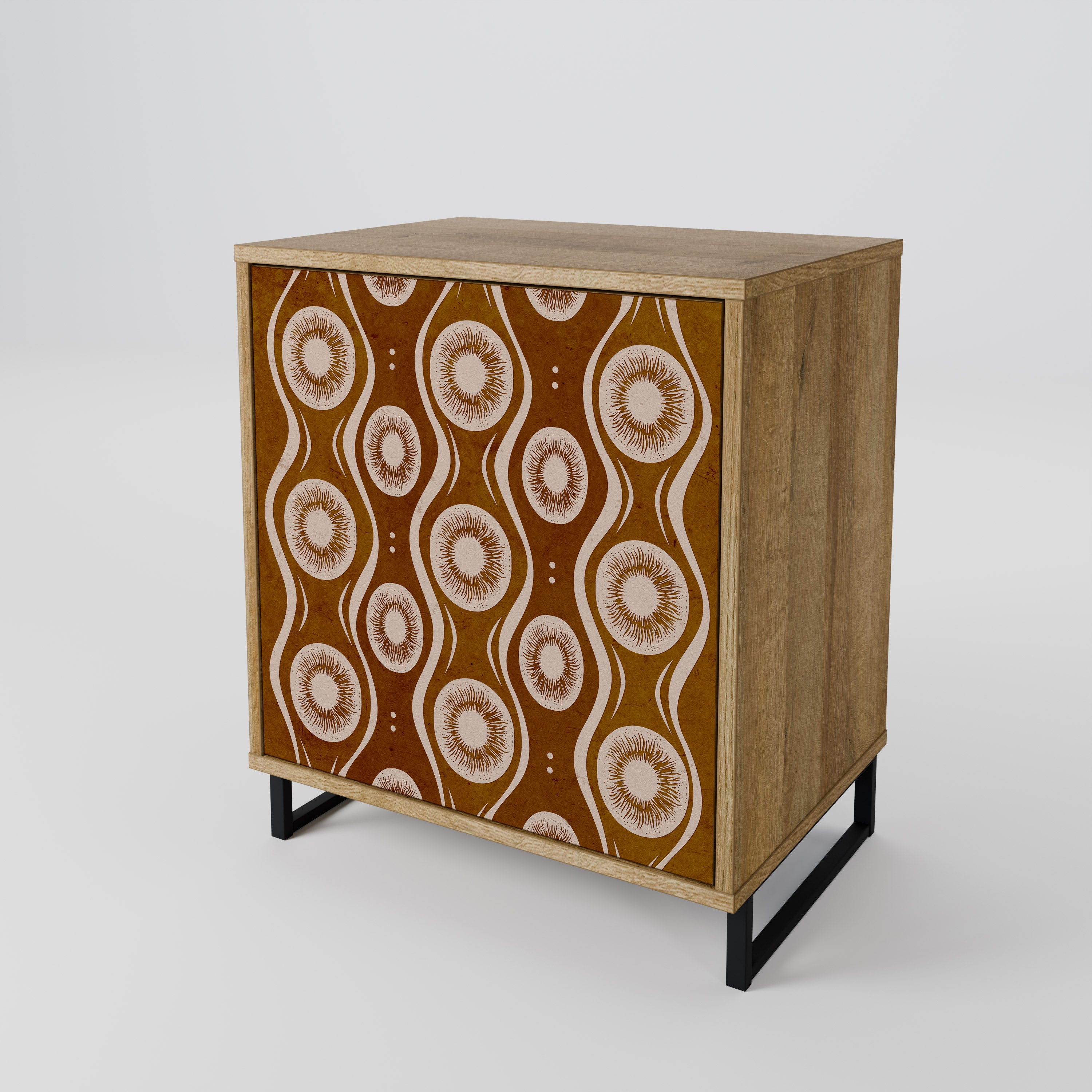 BROWN EYES 1-Door Sideboard in Oak Effect