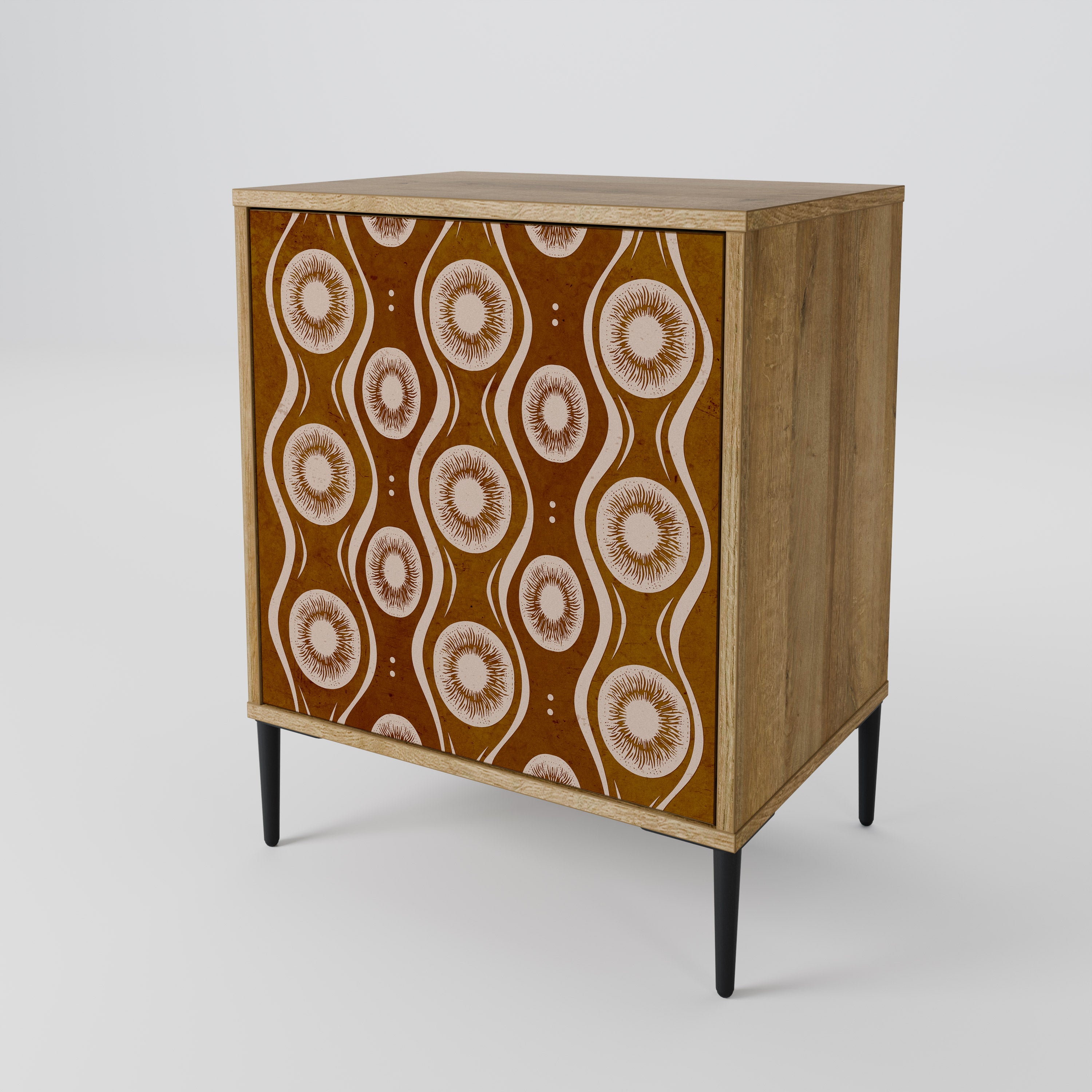 BROWN EYES 1-Door Sideboard in Oak Effect