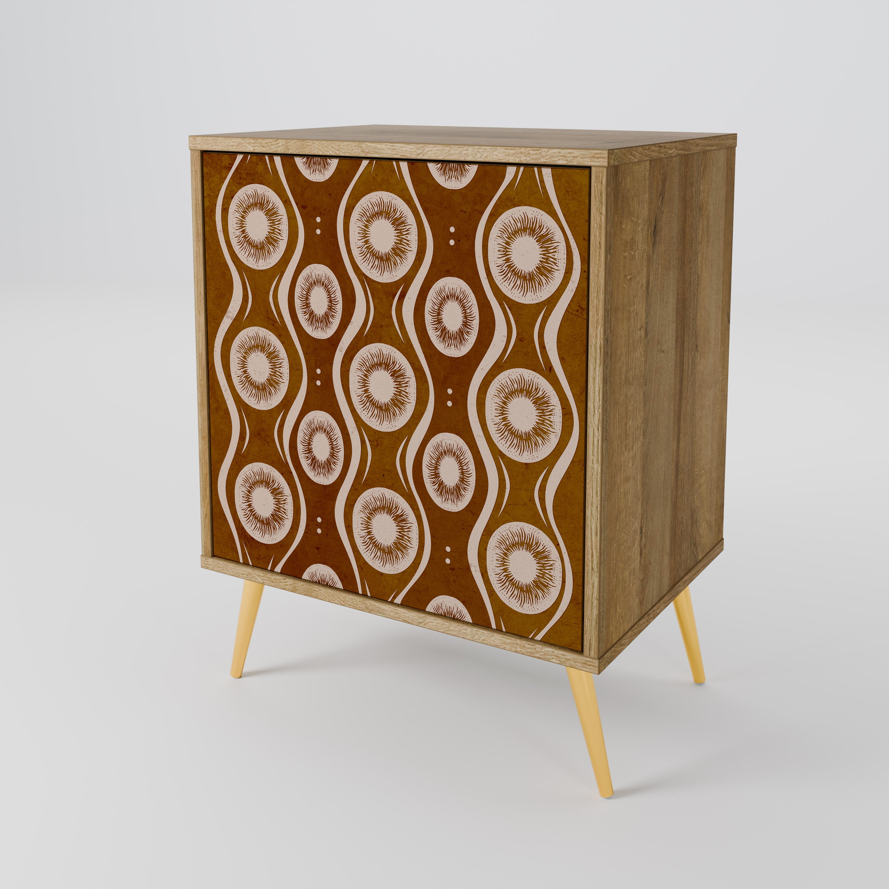 BROWN EYES 1-Door Sideboard in Oak Effect