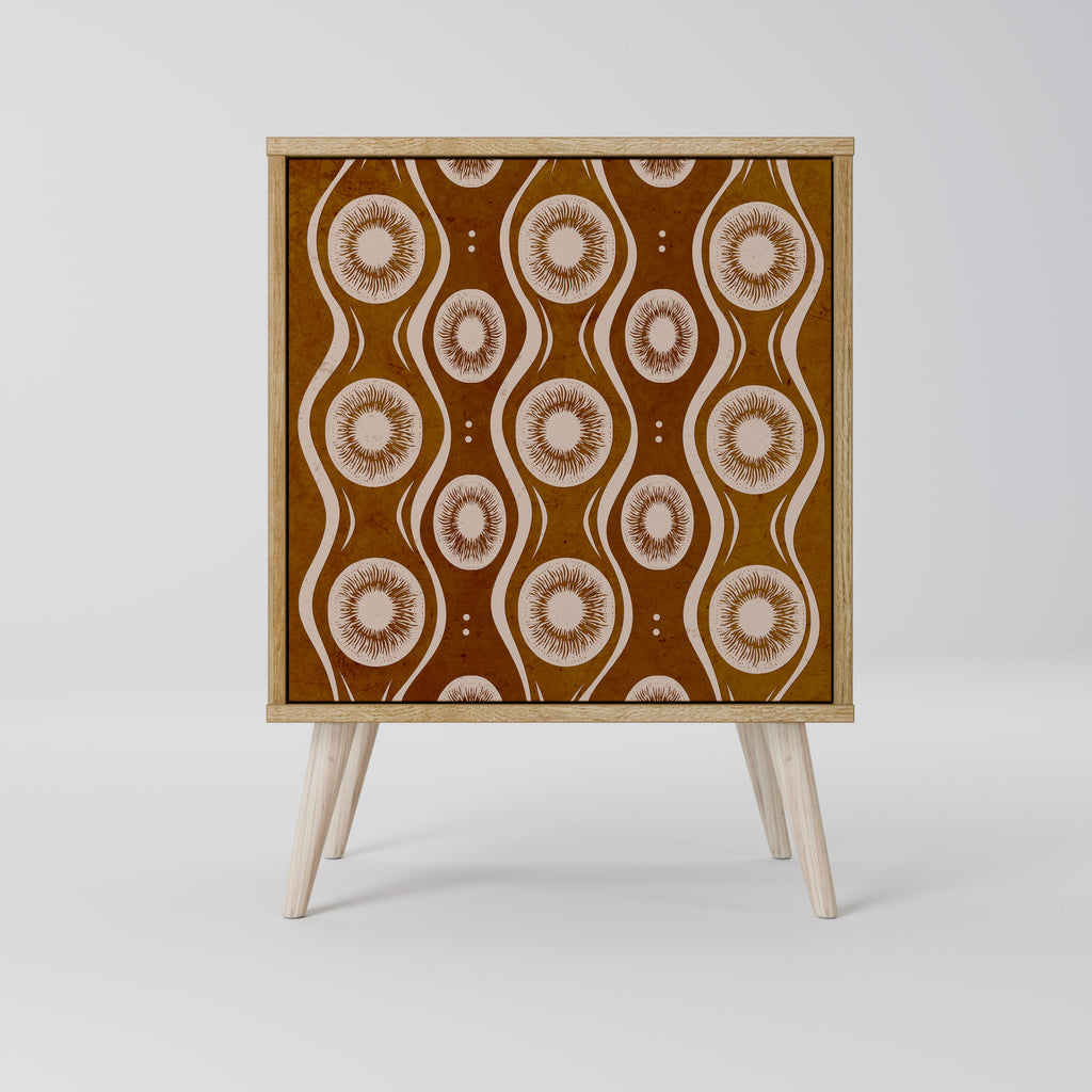 Aparador de 1 puerta BROWN EYES en efecto roble