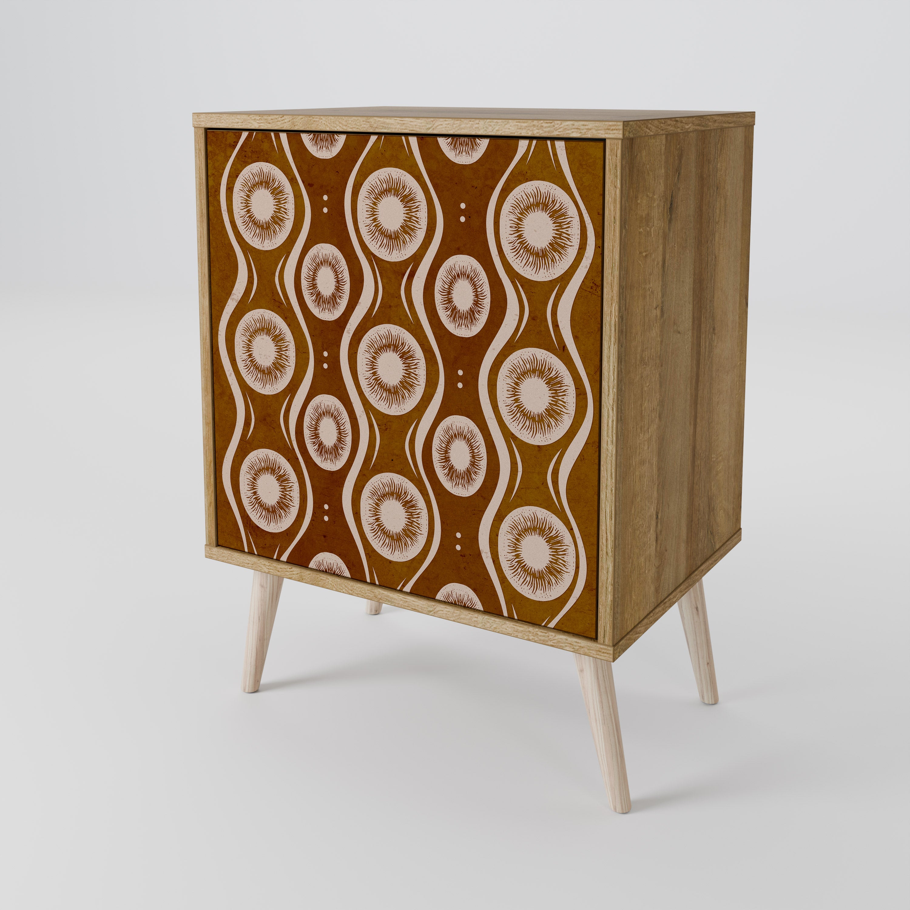 BROWN EYES 1-Door Sideboard in Oak Effect