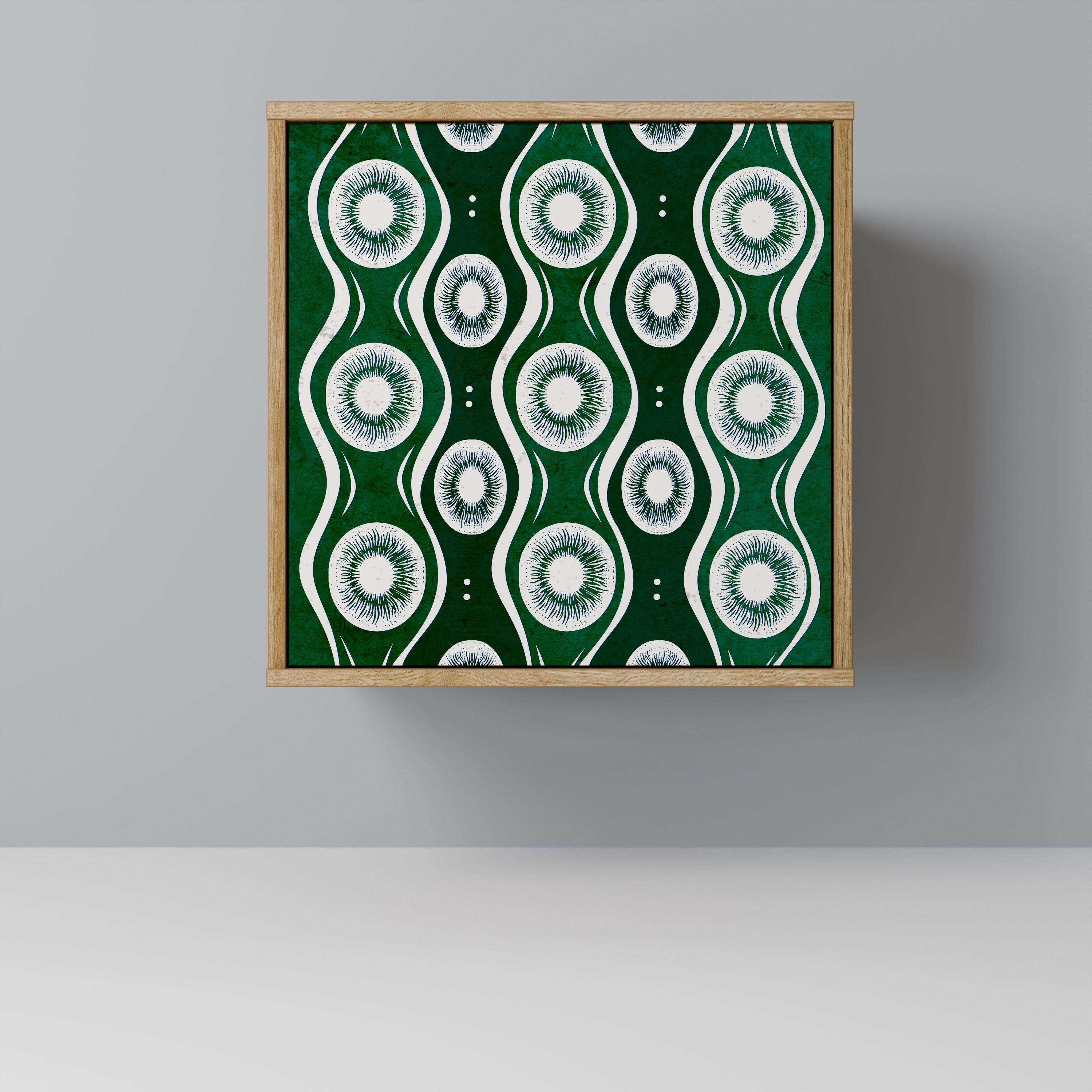 GREEN EYES 1-Door Sideboard in Oak Effect