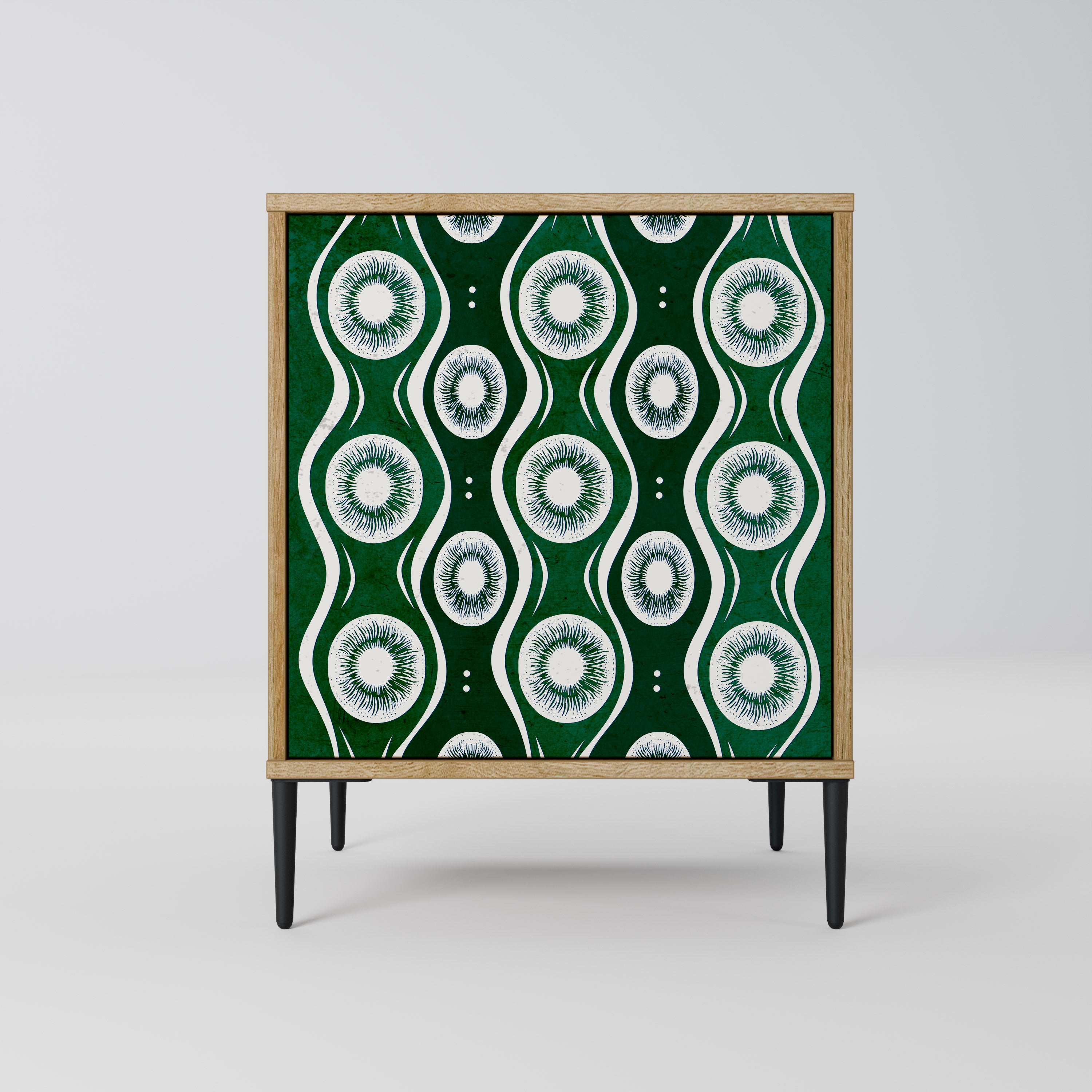 GREEN EYES 1-Door Sideboard in Oak Effect