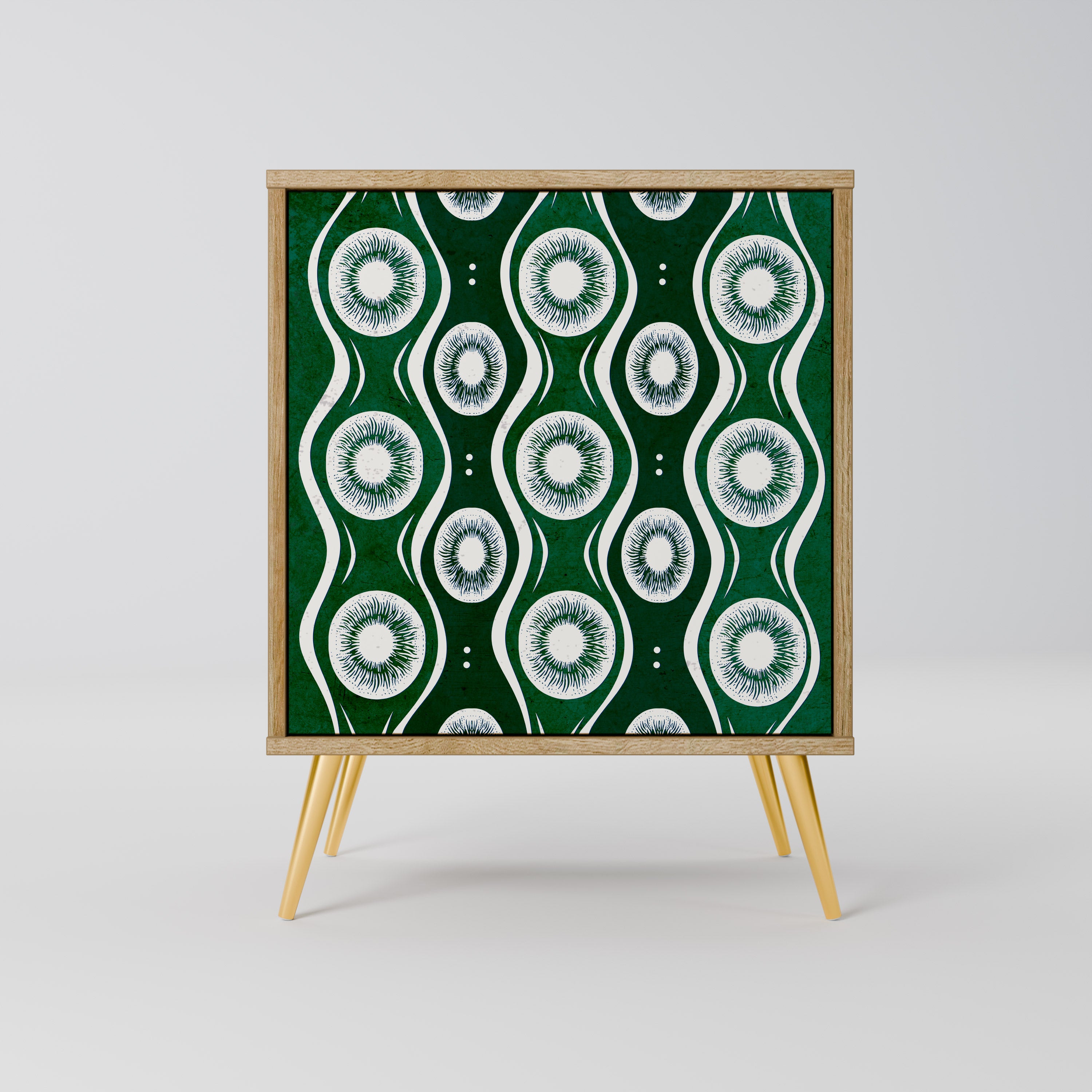 GREEN EYES 1-Door Sideboard in Oak Effect