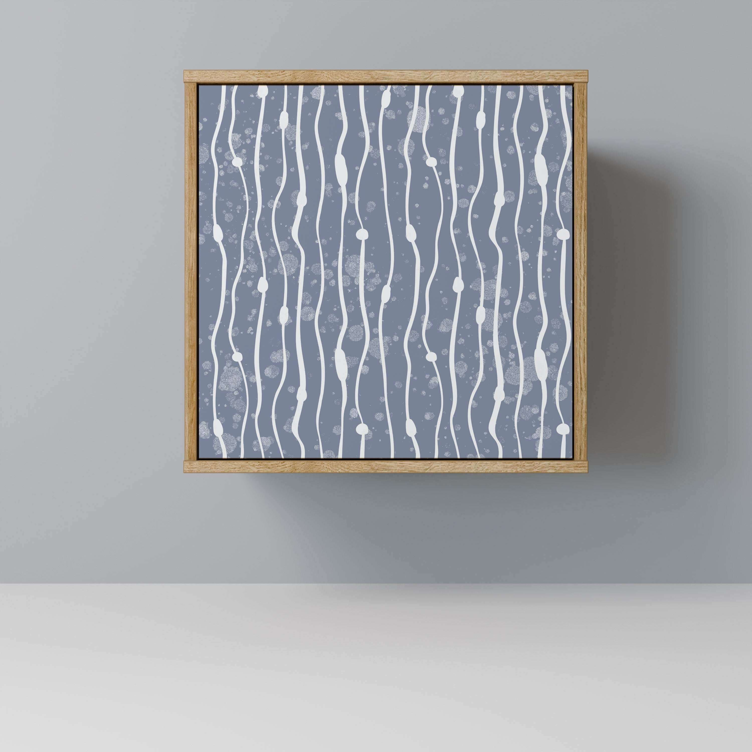 Aparador de una puerta GRAPHITE RAIN con acabado efecto roble