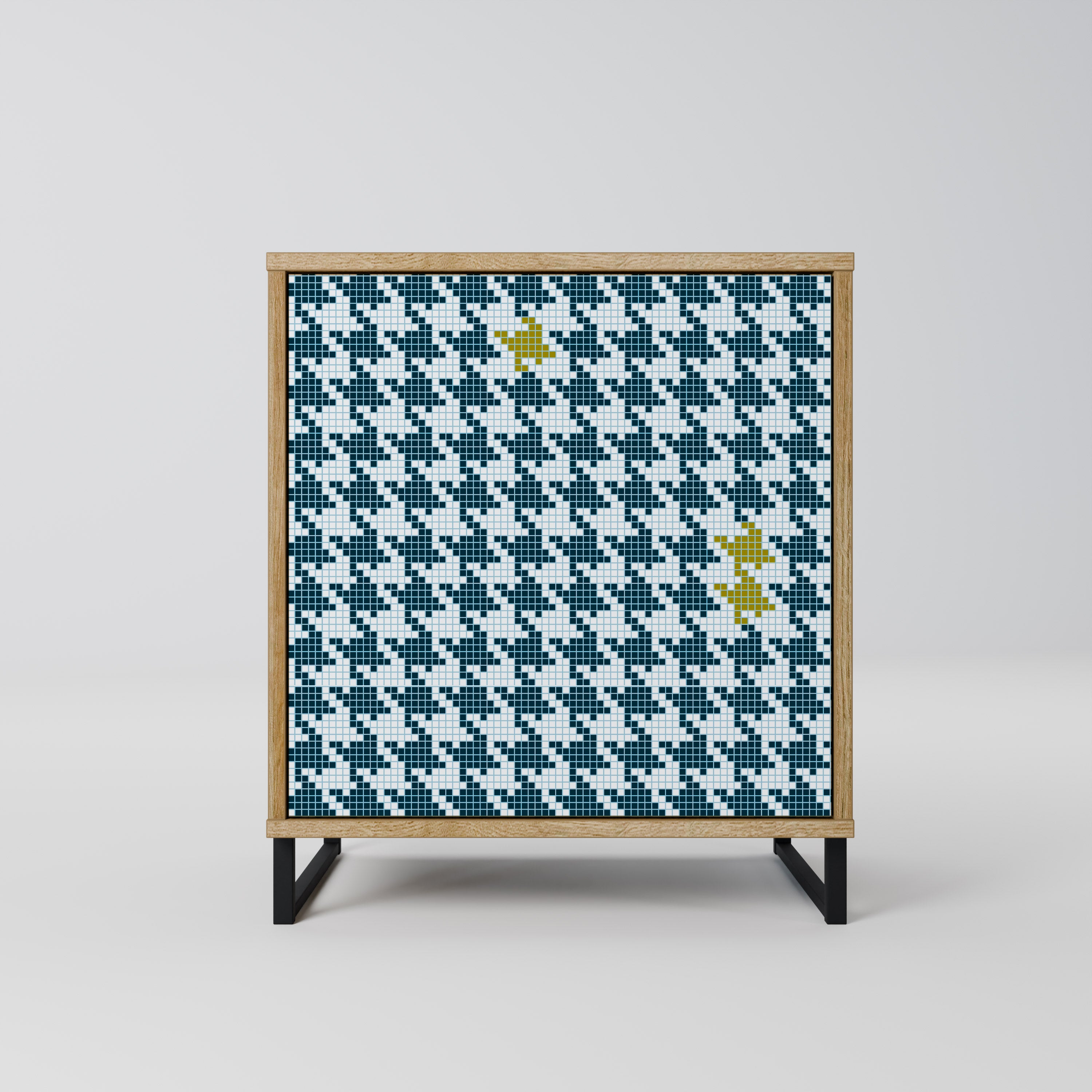 FUERA DE CONTEXTO Aparador de 1 puerta con efecto roble