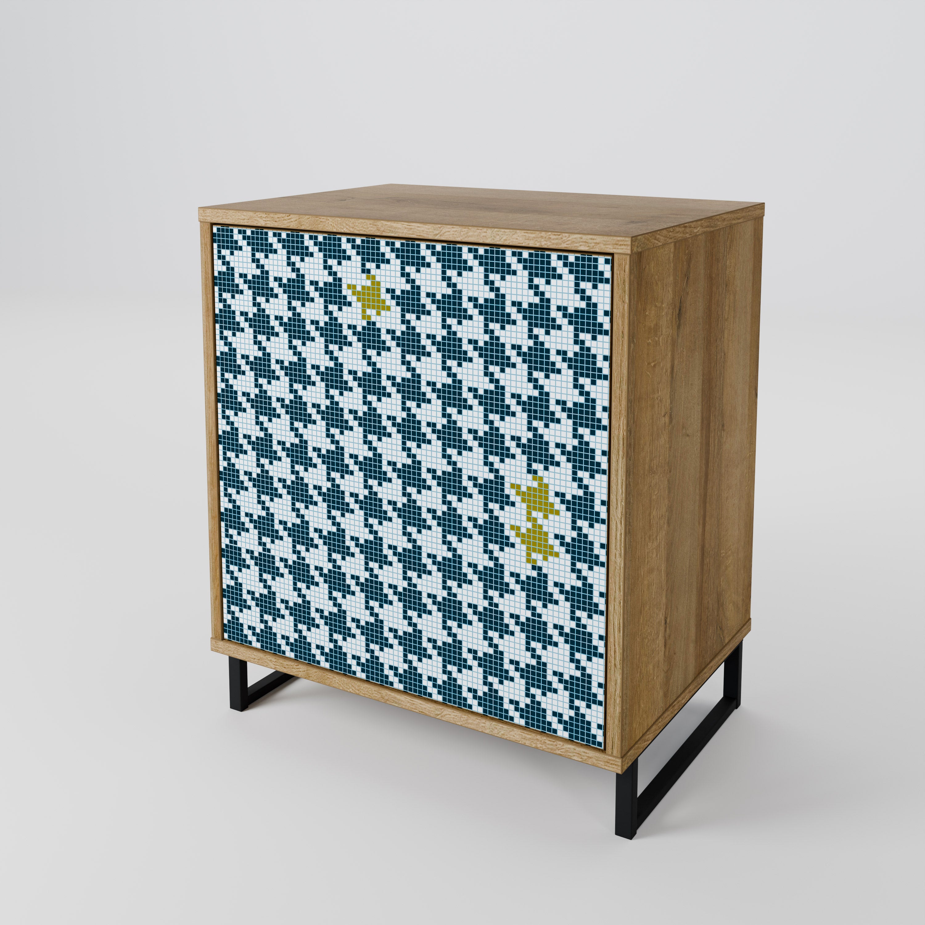 FUERA DE CONTEXTO Aparador de 1 puerta con efecto roble