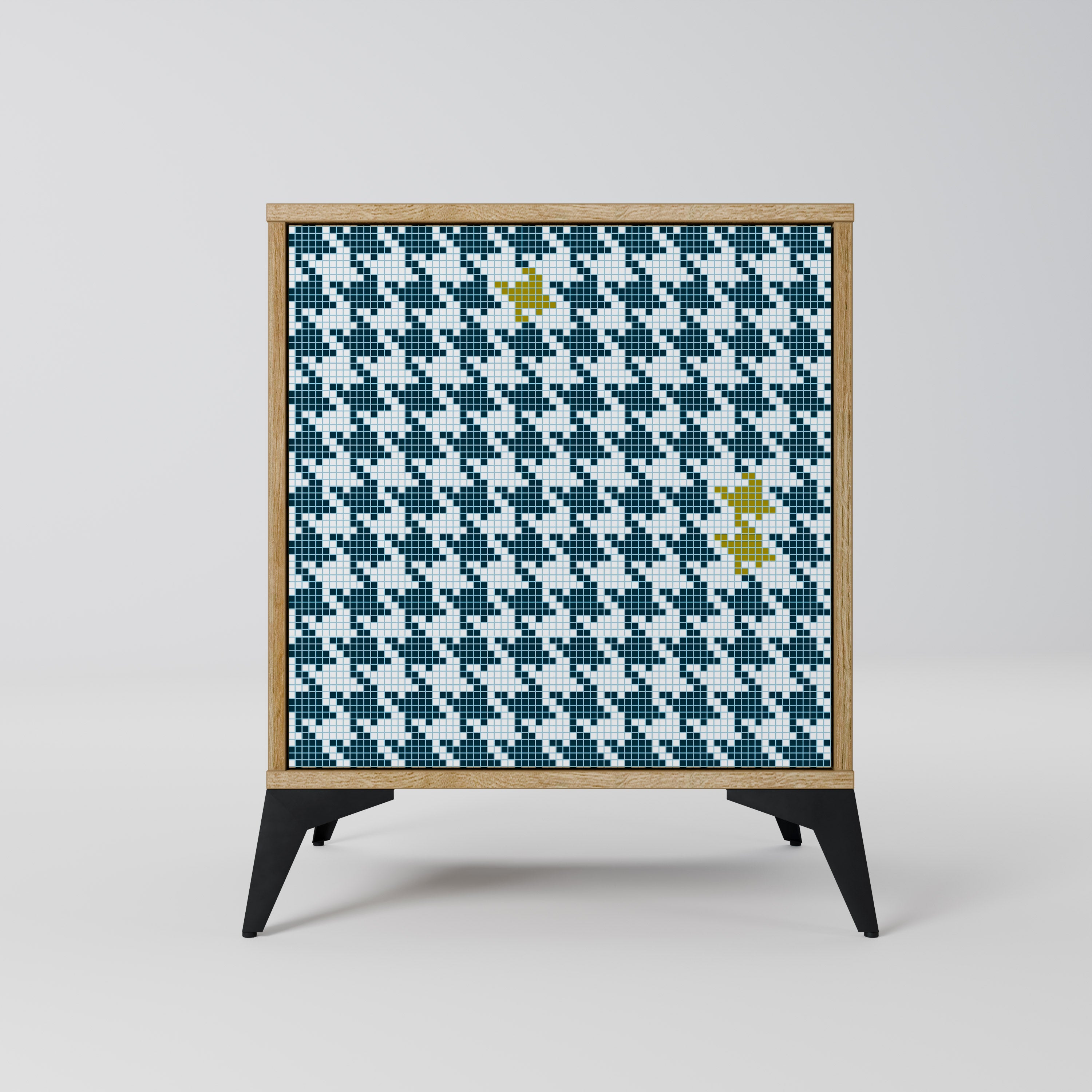 FUERA DE CONTEXTO Aparador de 1 puerta con efecto roble