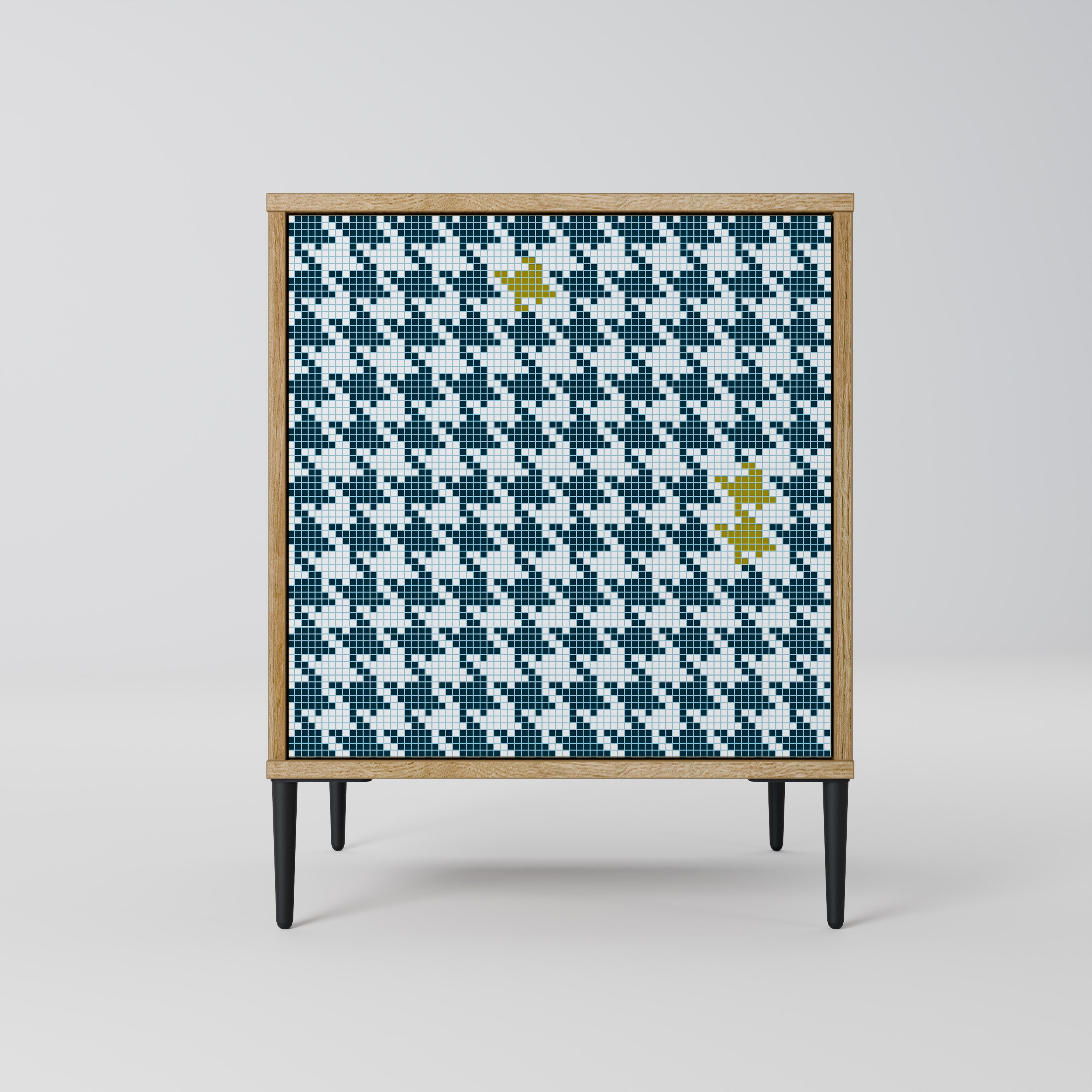 FUERA DE CONTEXTO Aparador de 1 puerta con efecto roble