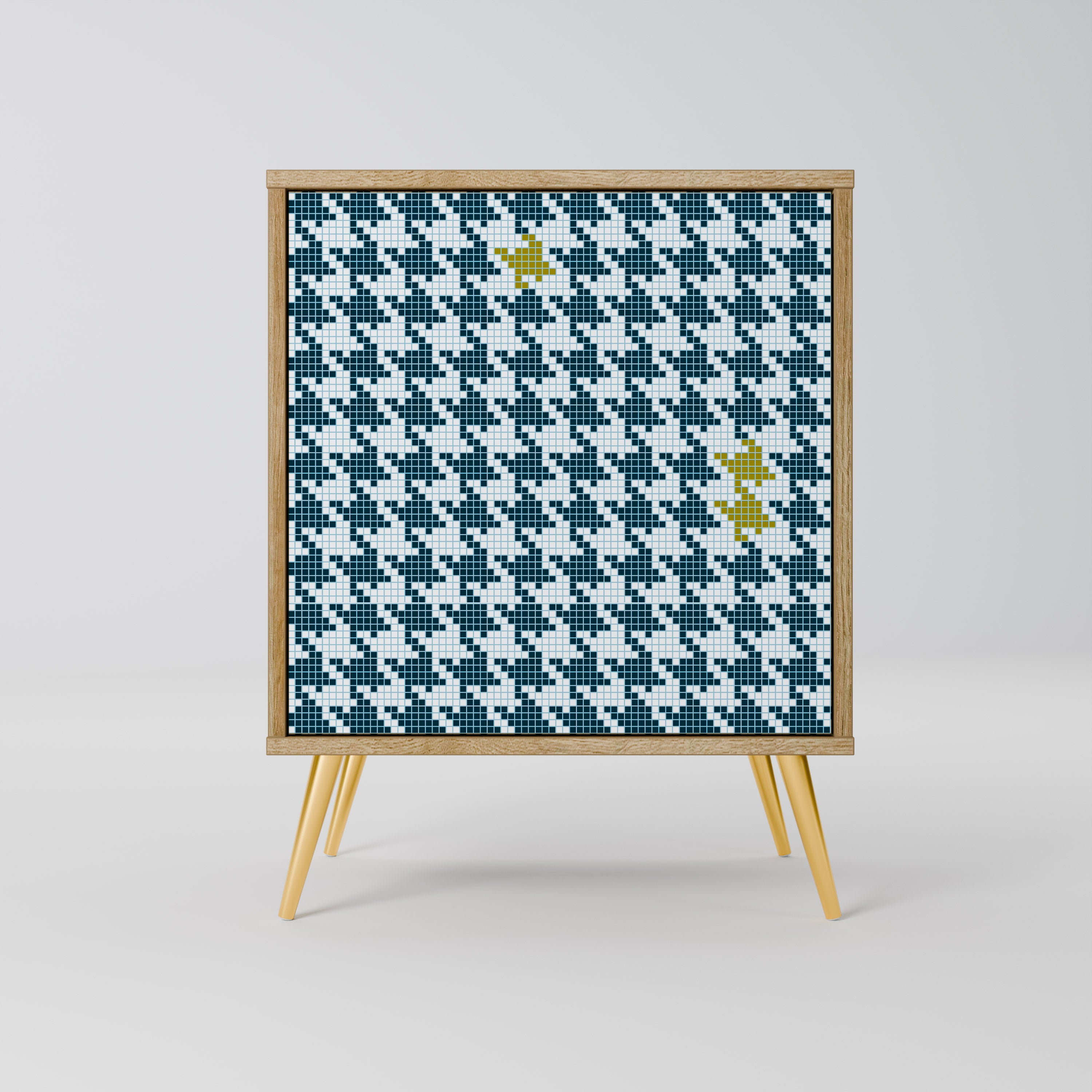 FUERA DE CONTEXTO Aparador de 1 puerta con efecto roble