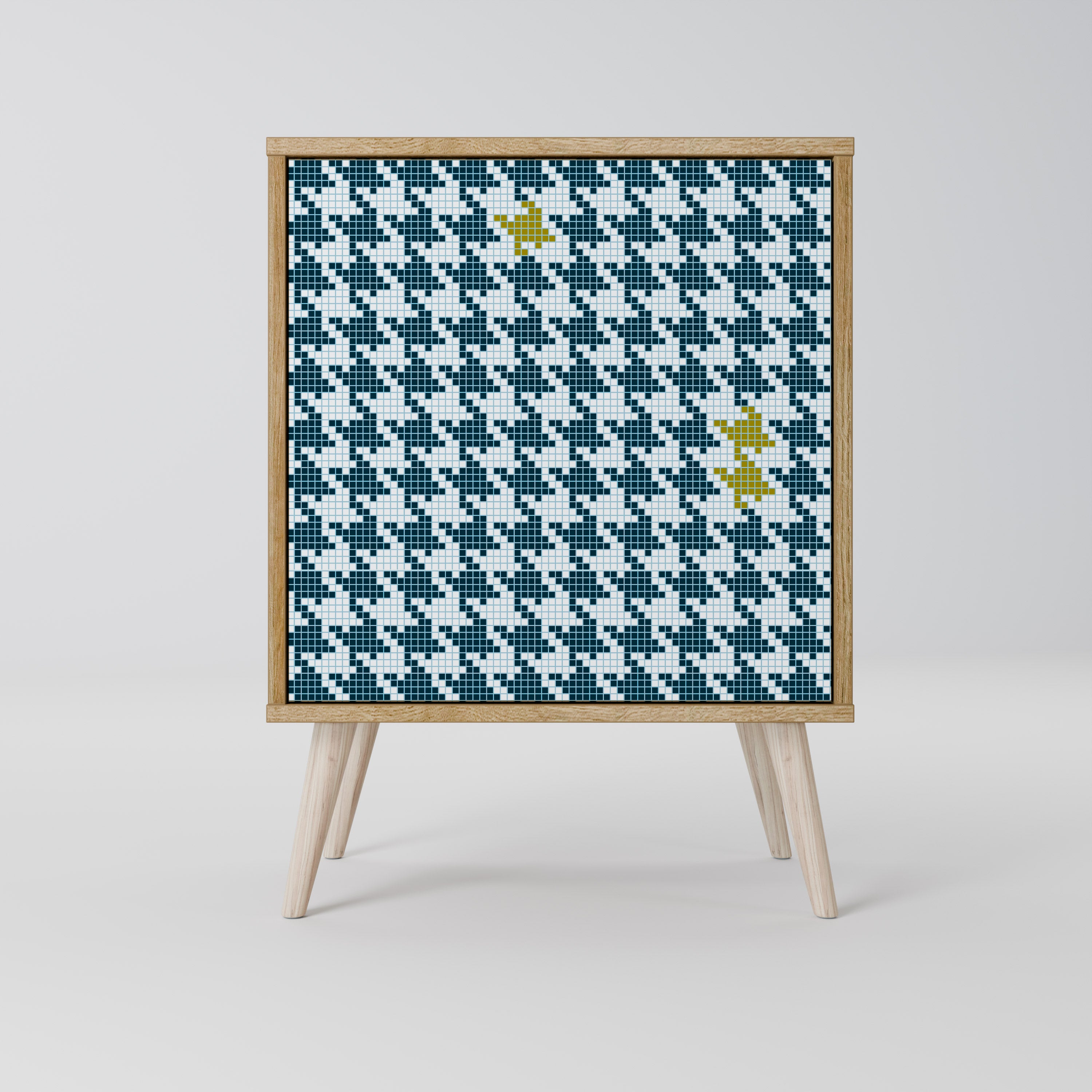 FUERA DE CONTEXTO Aparador de 1 puerta con efecto roble