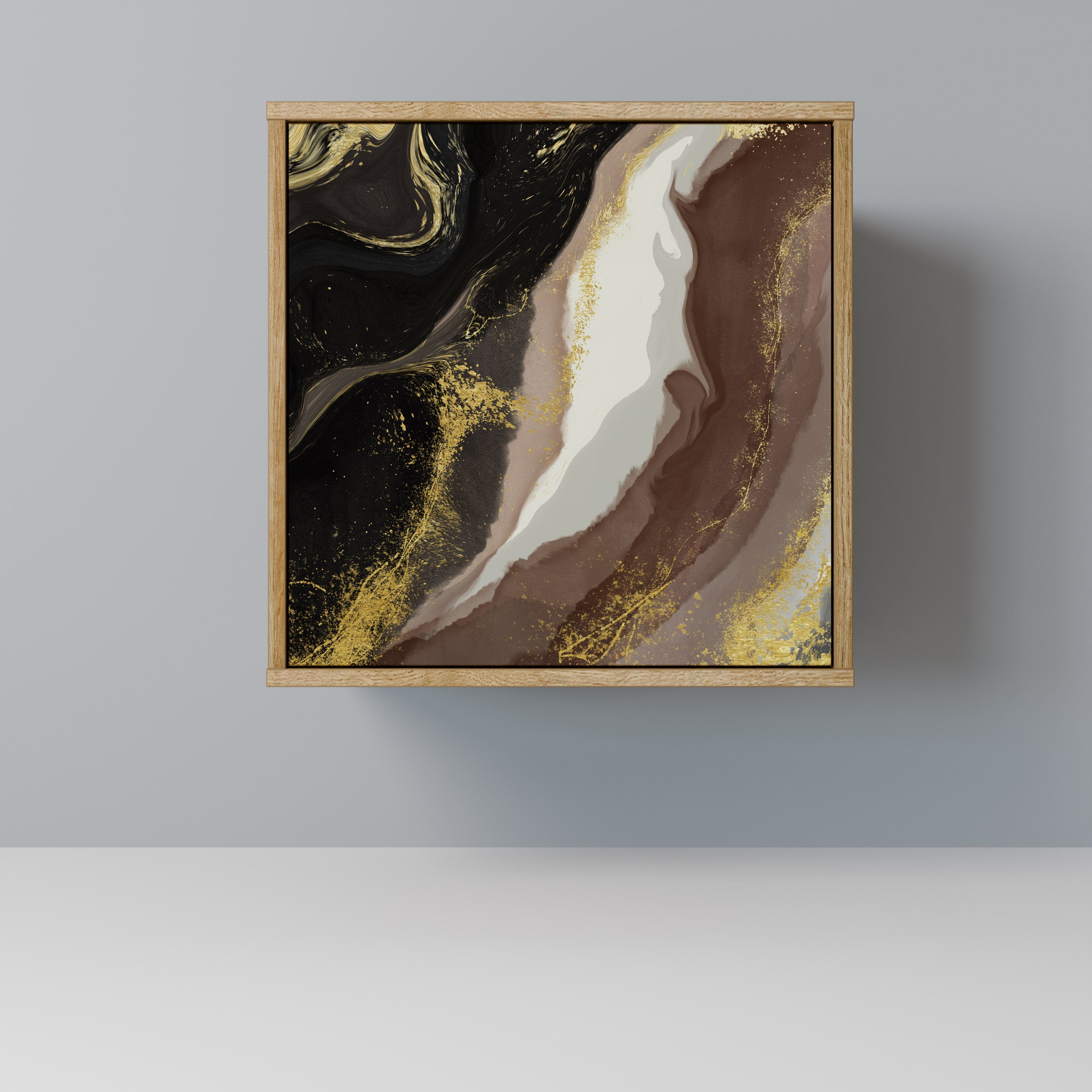 Aparador GOLD DUST de 1 puerta con acabado roble