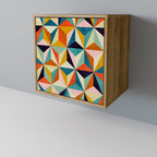 TESSELATE TREASURES Aparador de 1 Puerta en Efecto Roble