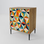 TESSELATE TREASURES Aparador de 1 Puerta en Efecto Roble