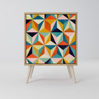 TESSELATE TREASURES Aparador de 1 Puerta en Efecto Roble