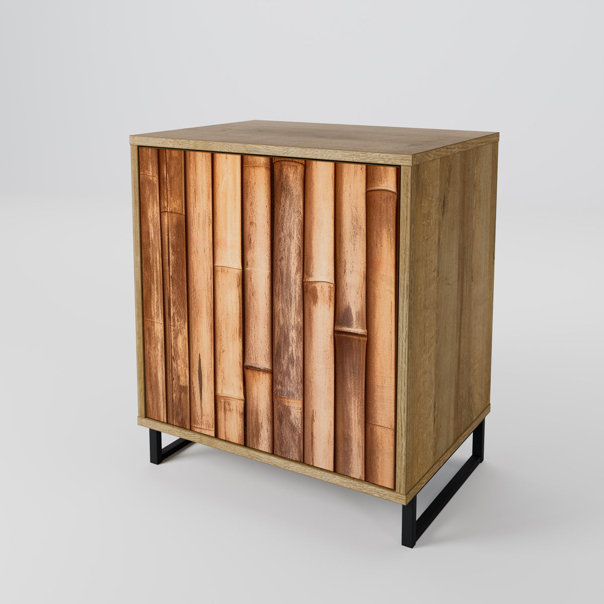NATURAL WOOD 1-Door Sideboard