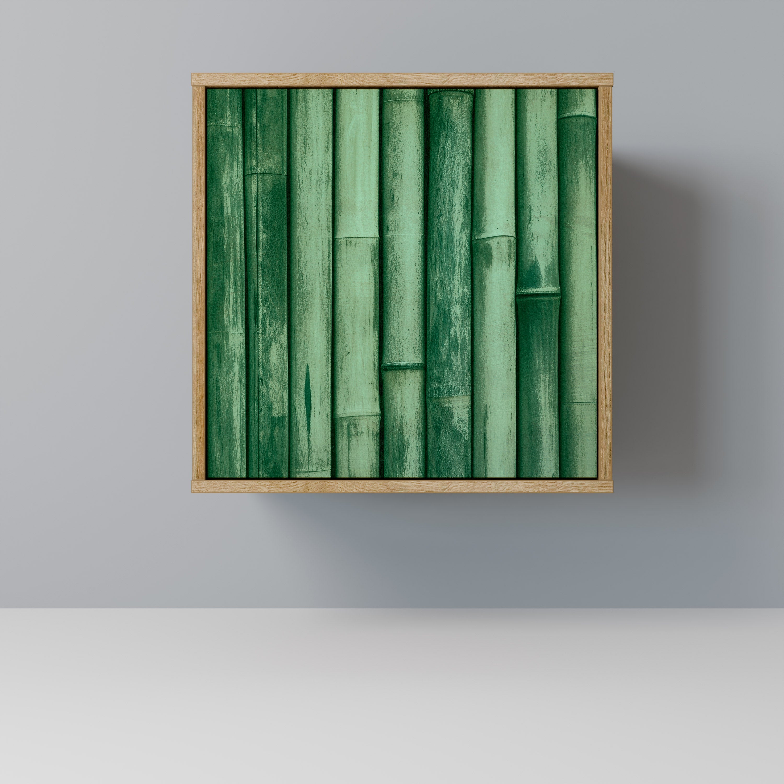 Aparador de 1 puerta NATURAL GREEN con acabado roble