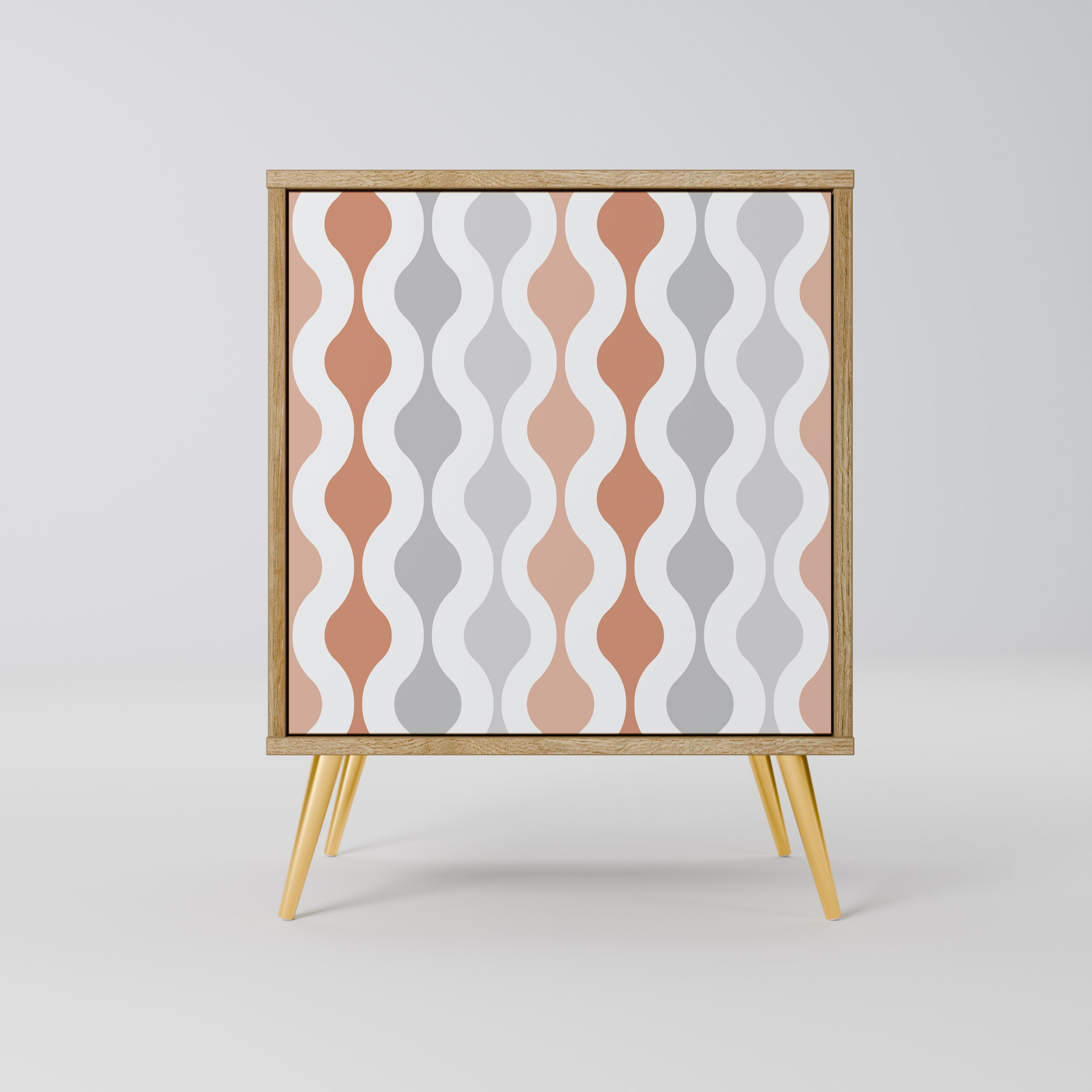 Aparador HAZY NOSTALGIA de 1 puerta con acabado efecto roble