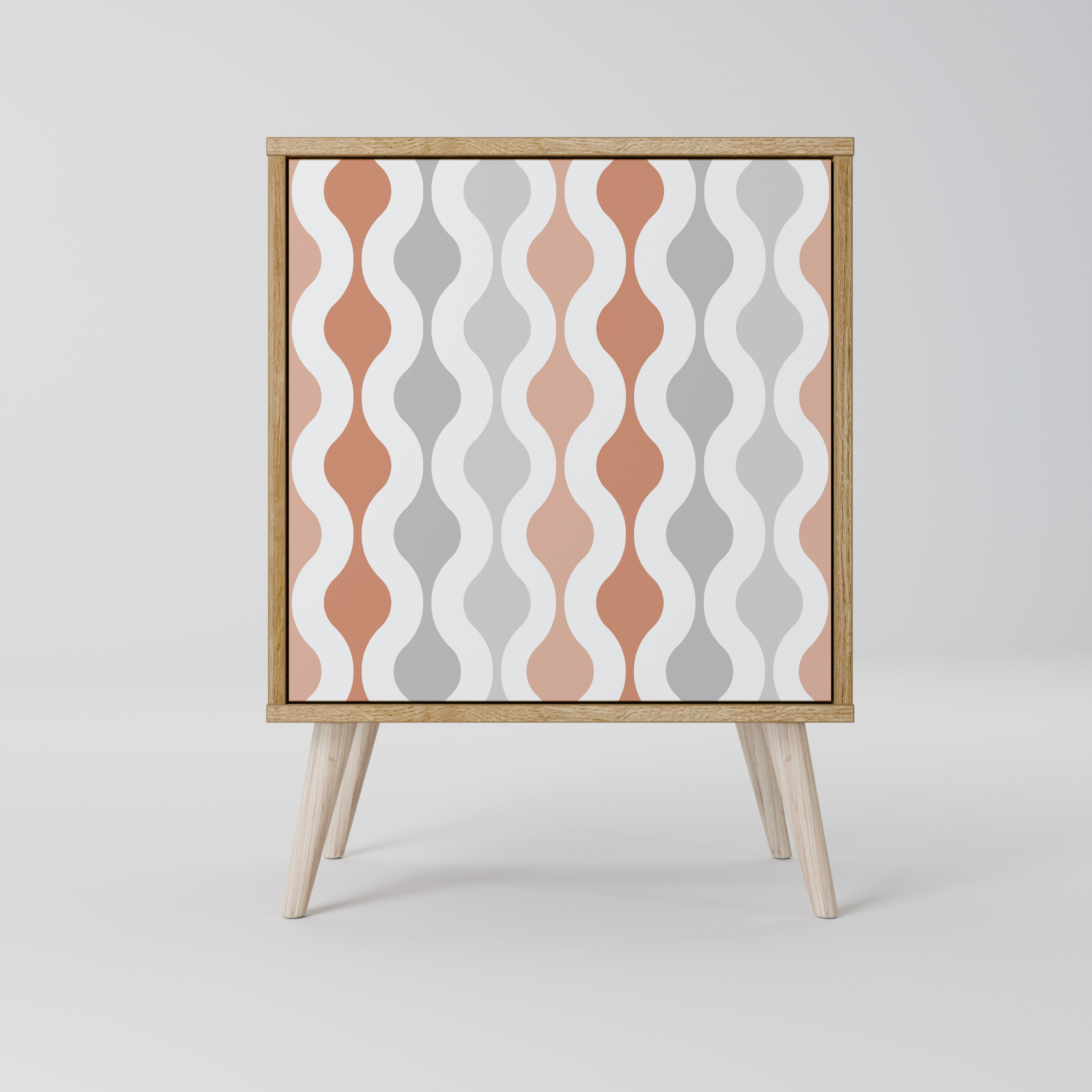 Aparador HAZY NOSTALGIA de 1 puerta con acabado efecto roble