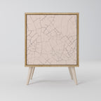 CERAMIC TEXTURE 1-Door Sideboard in Oak Effect