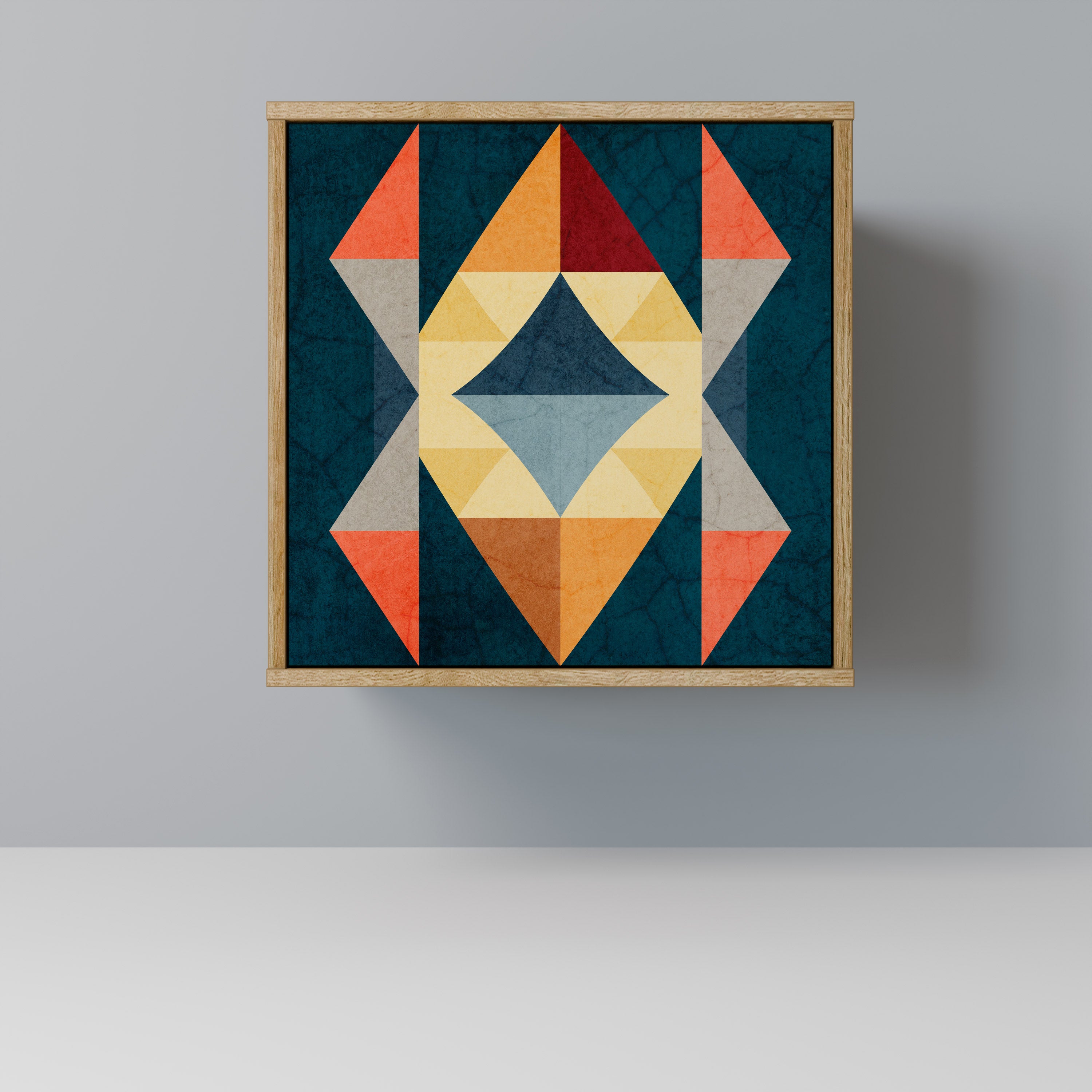 Aparador de una puerta CRACKED ILLUSION en efecto roble