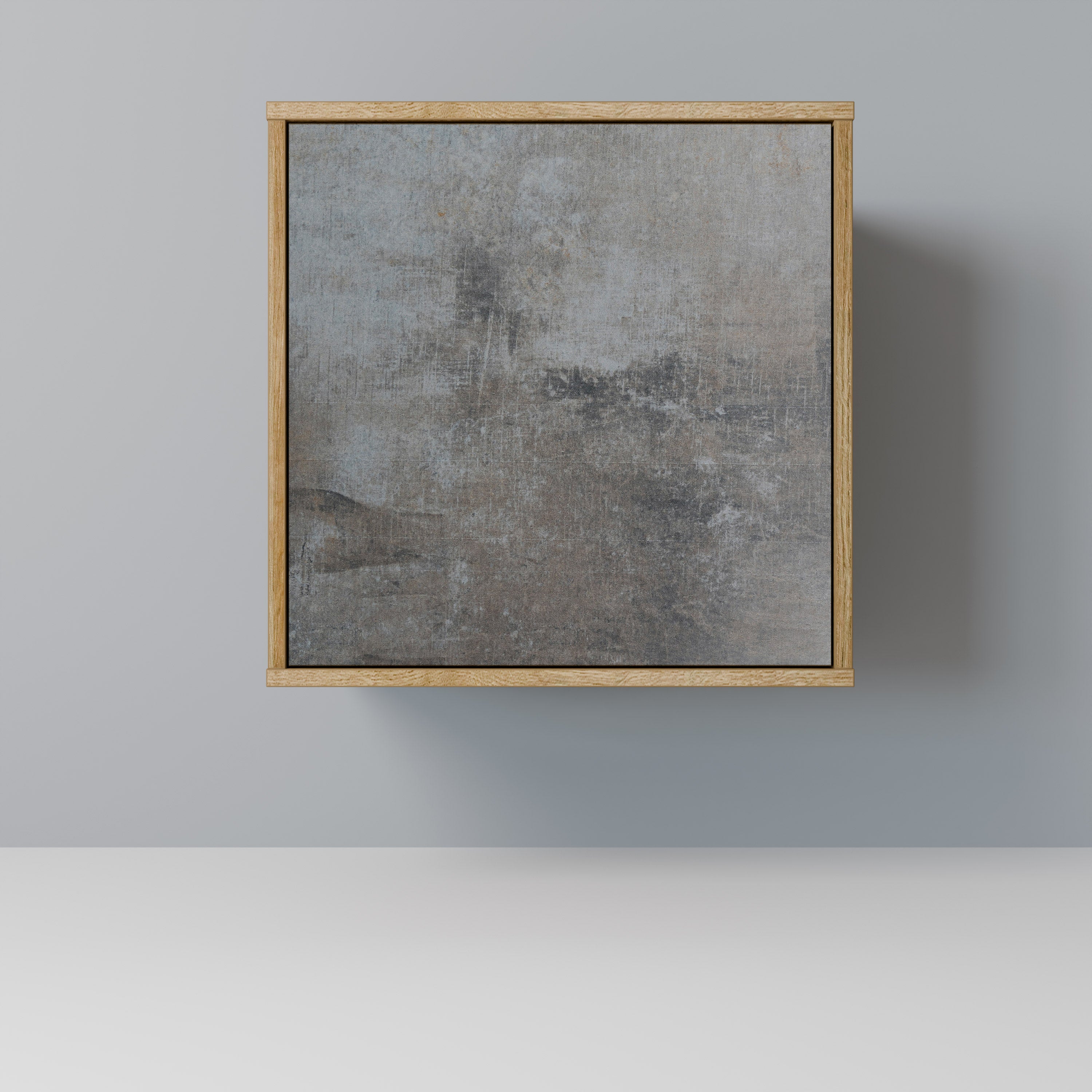 Aparador de 1 puerta CONCRETE WALL con acabado efecto roble