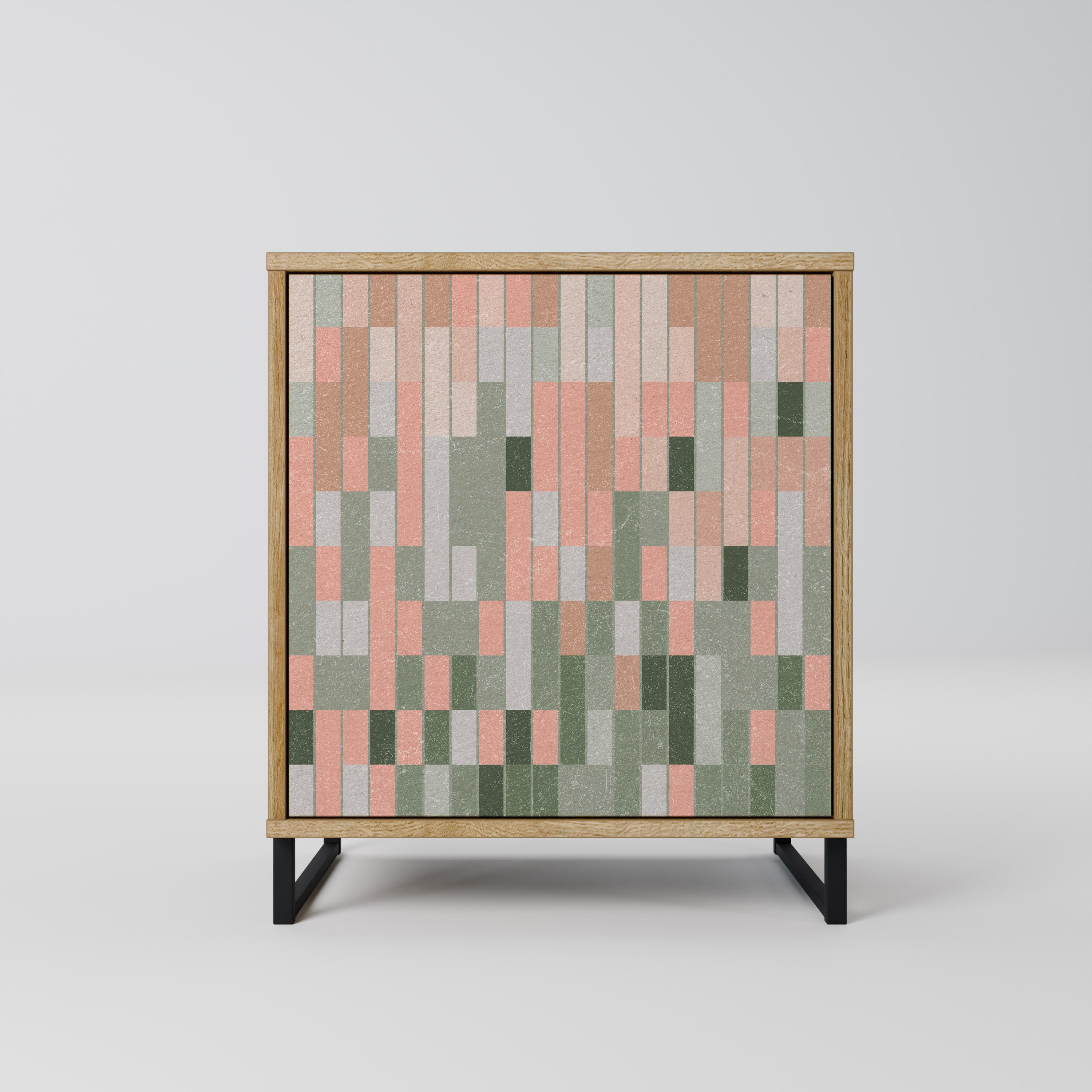 CONSTRUYENDO EL FUTURO Aparador de 1 puerta con acabado roble