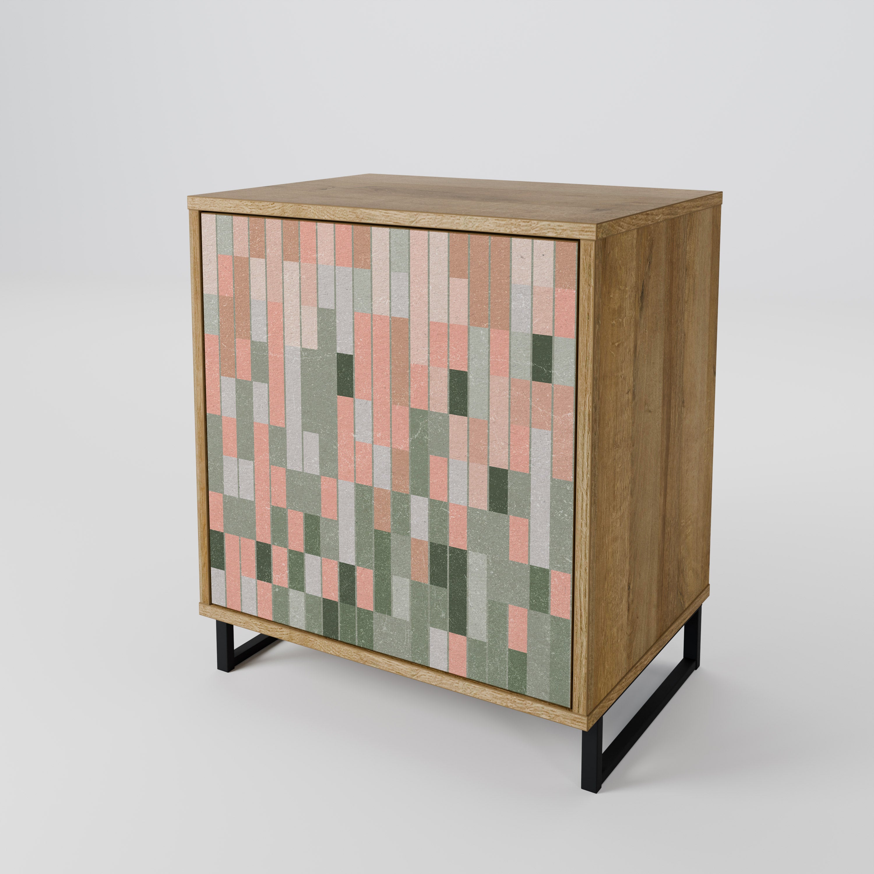 CONSTRUYENDO EL FUTURO Aparador de 1 puerta con acabado roble