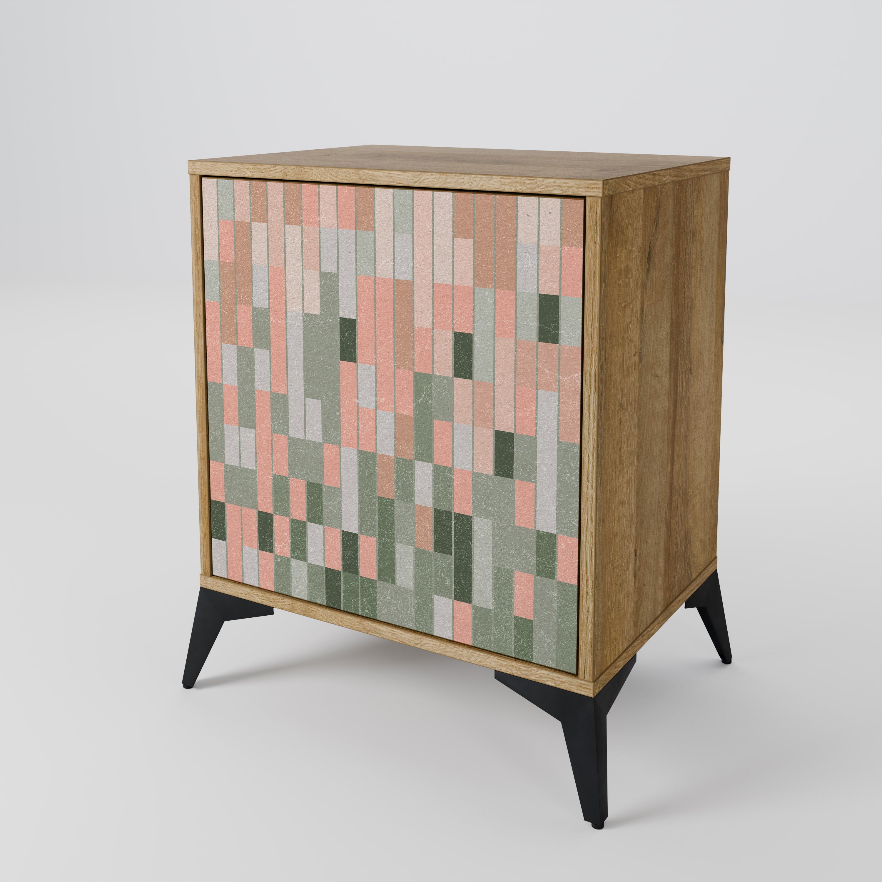 CONSTRUYENDO EL FUTURO Aparador de 1 puerta con acabado roble