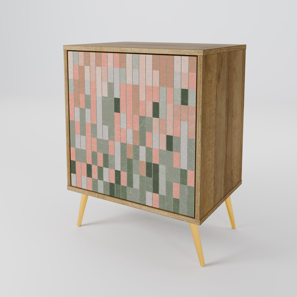 CONSTRUYENDO EL FUTURO Aparador de 1 puerta con acabado roble