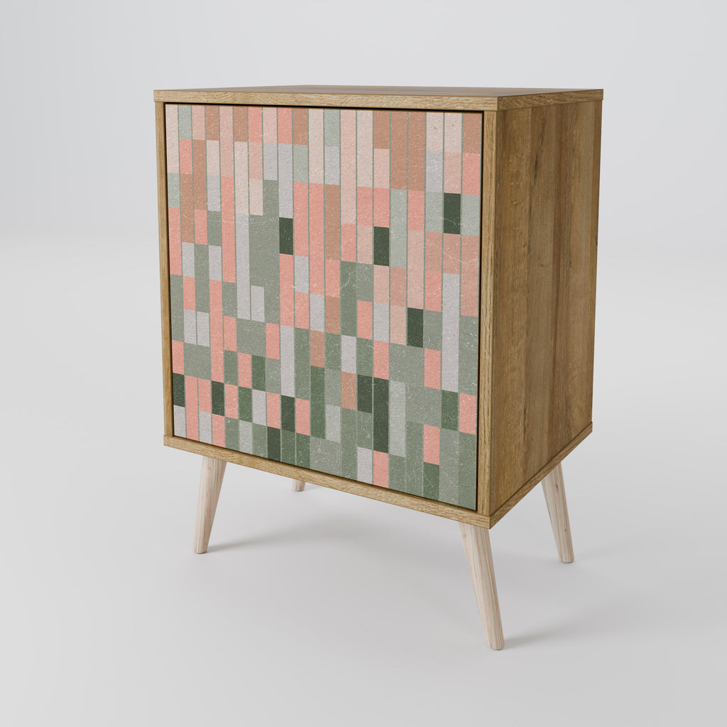 CONSTRUYENDO EL FUTURO Aparador de 1 puerta con acabado roble