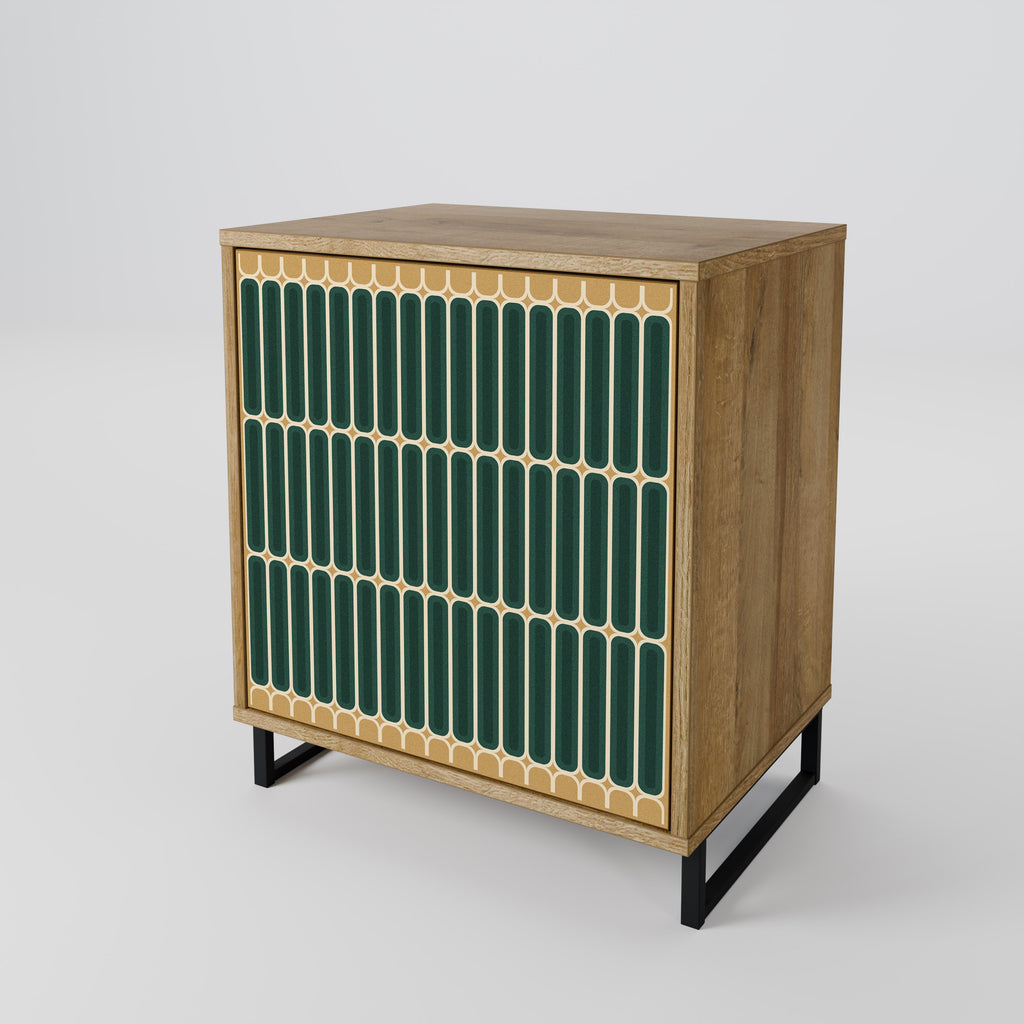 Aparador ILUSION GATE de 1 puerta con acabado efecto roble