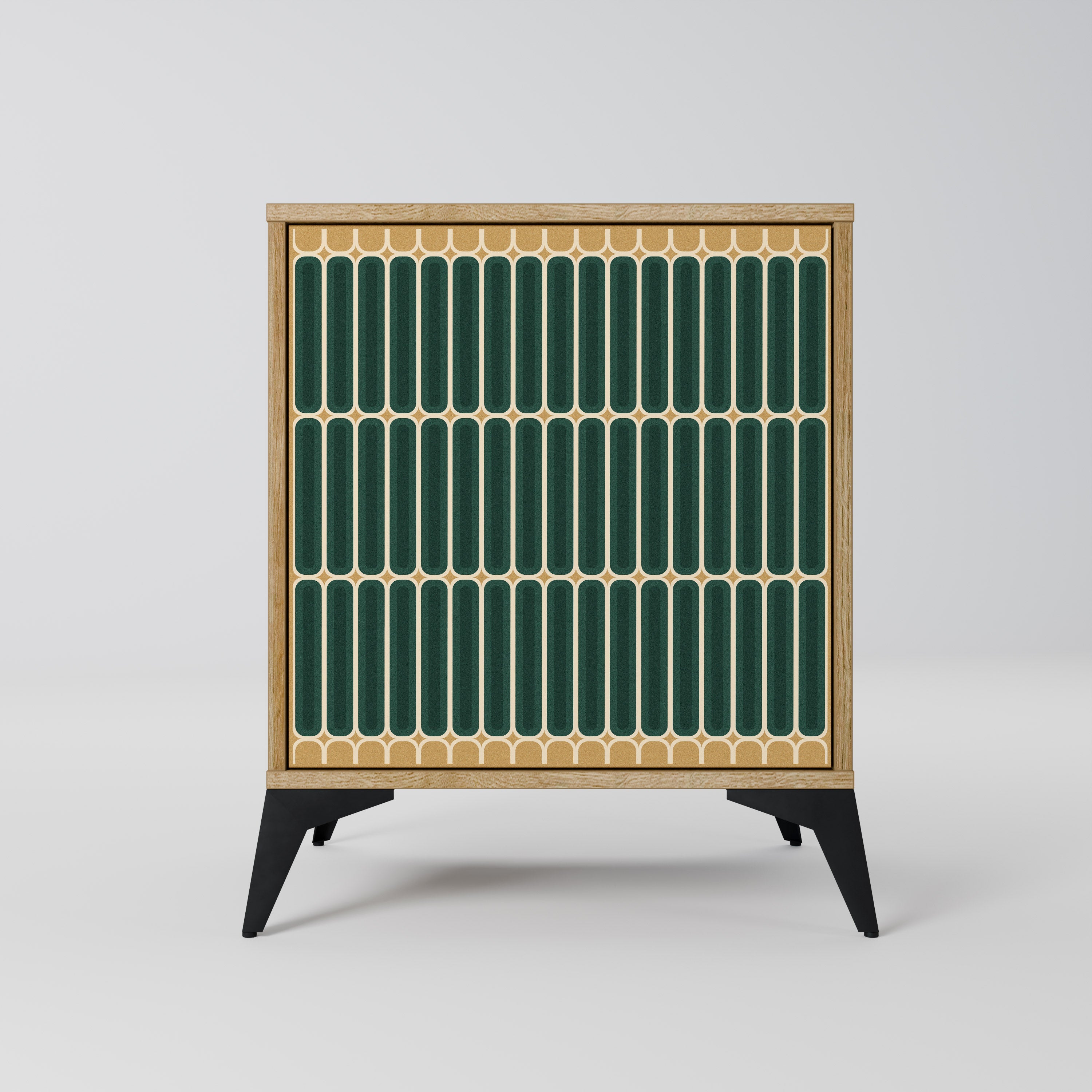 Aparador ILUSION GATE de 1 puerta con acabado efecto roble