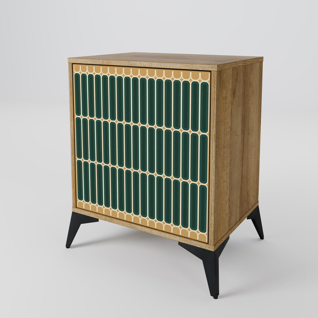 Aparador ILUSION GATE de 1 puerta con acabado efecto roble