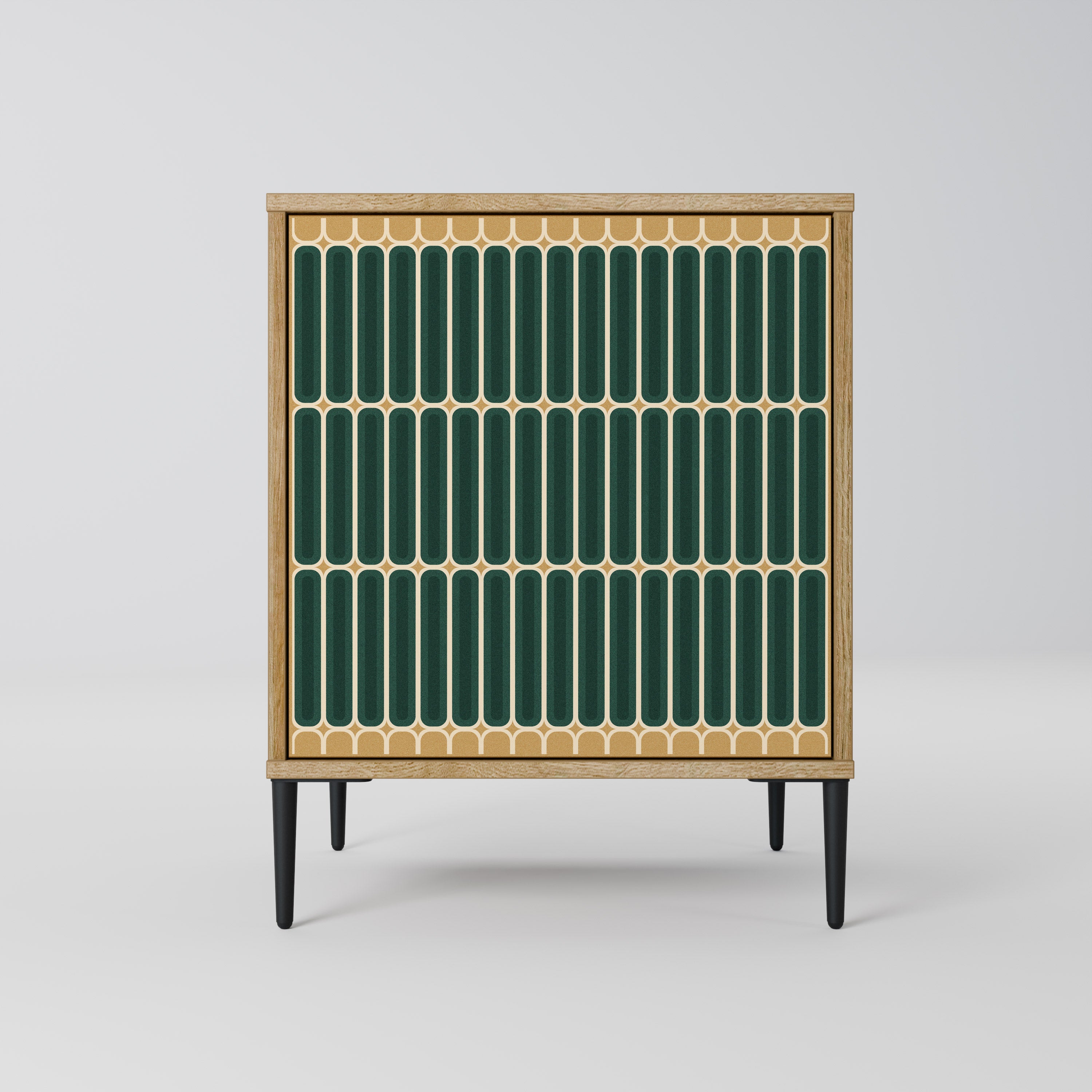 Aparador ILUSION GATE de 1 puerta con acabado efecto roble