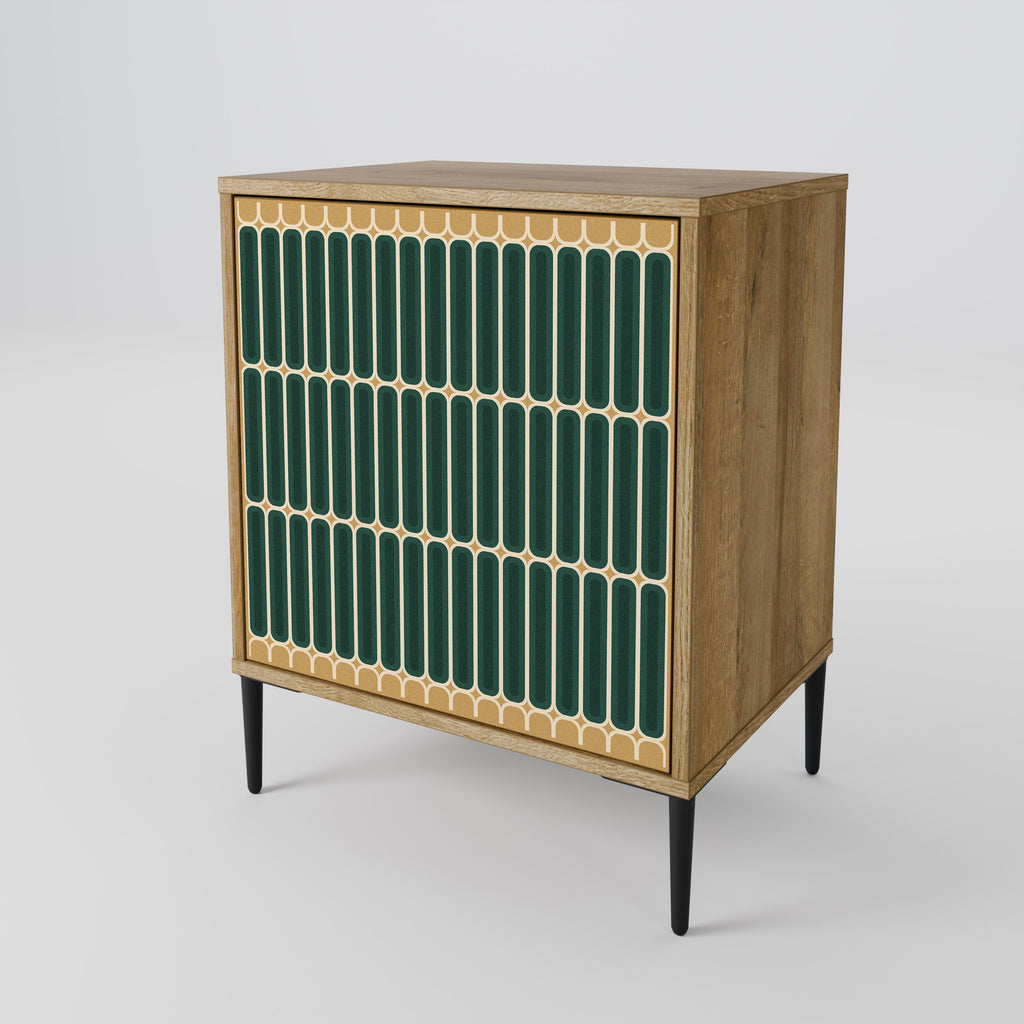 Aparador ILUSION GATE de 1 puerta con acabado efecto roble