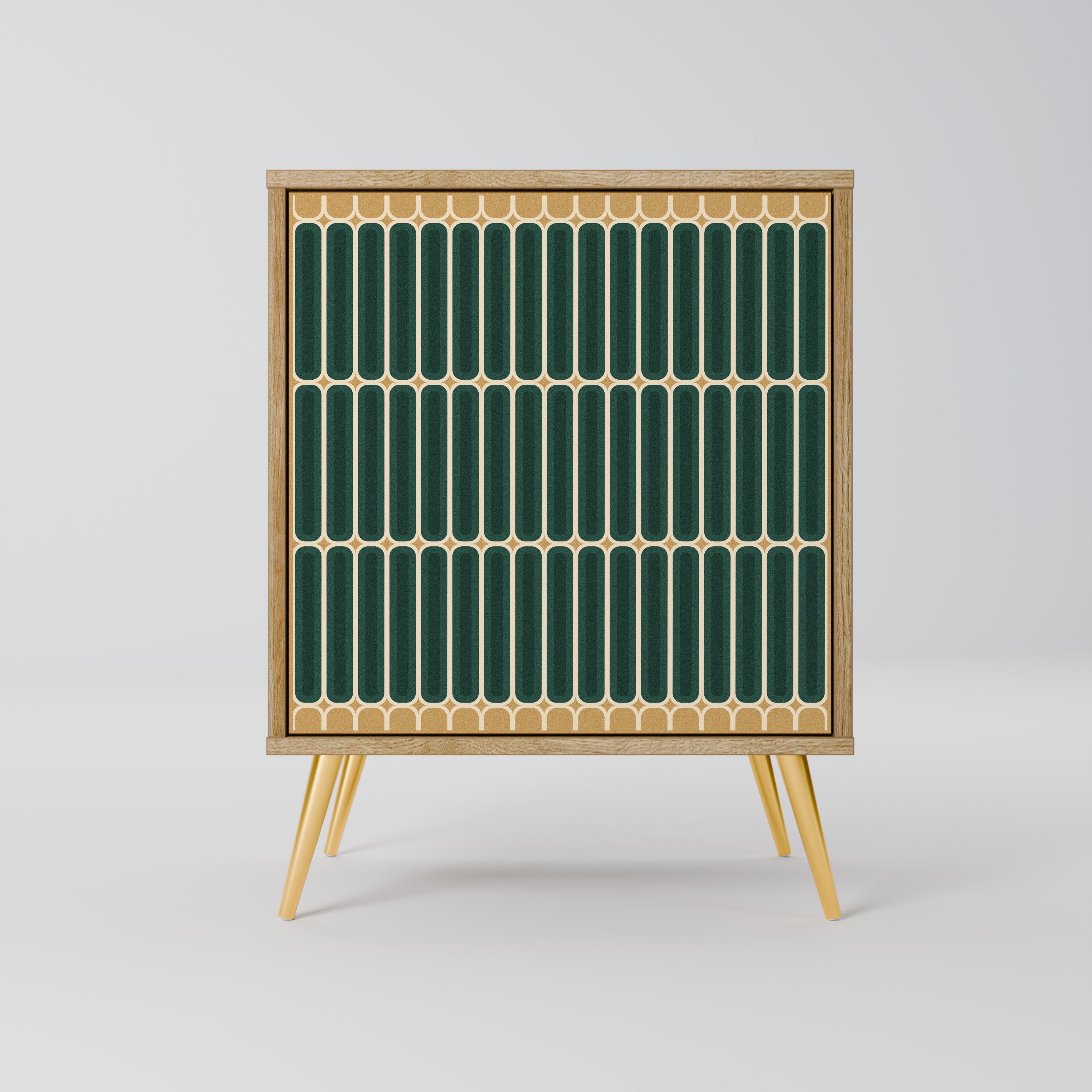 Aparador ILUSION GATE de 1 puerta con acabado efecto roble