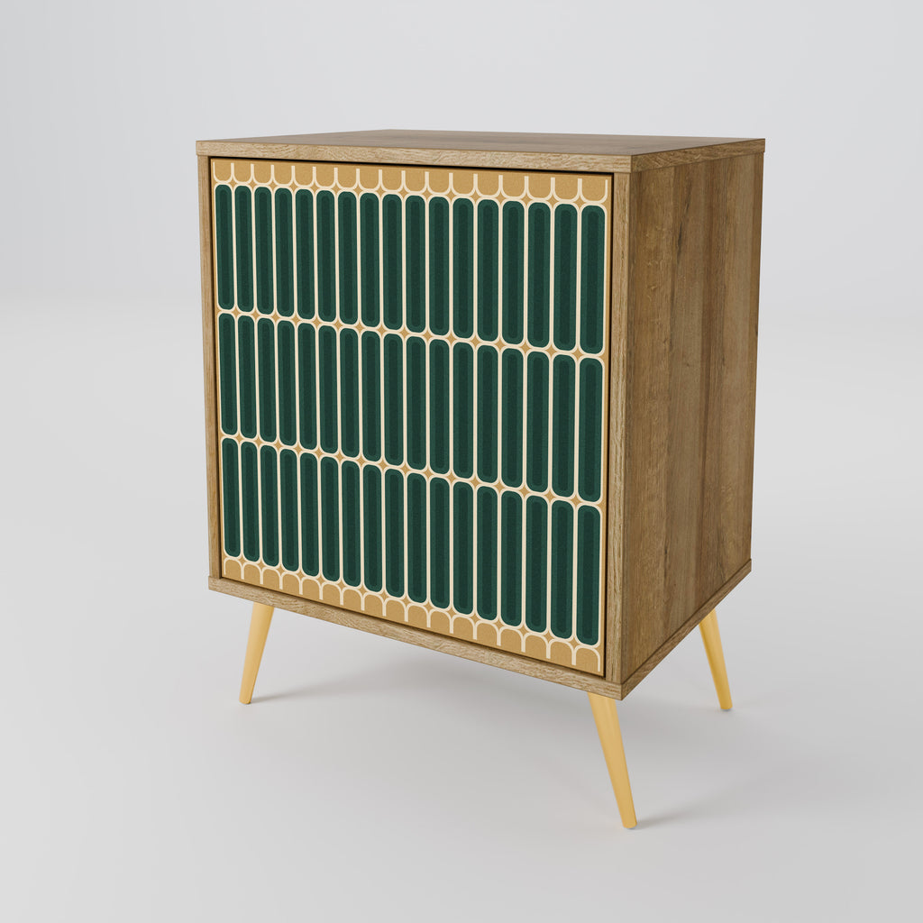 Aparador ILUSION GATE de 1 puerta con acabado efecto roble