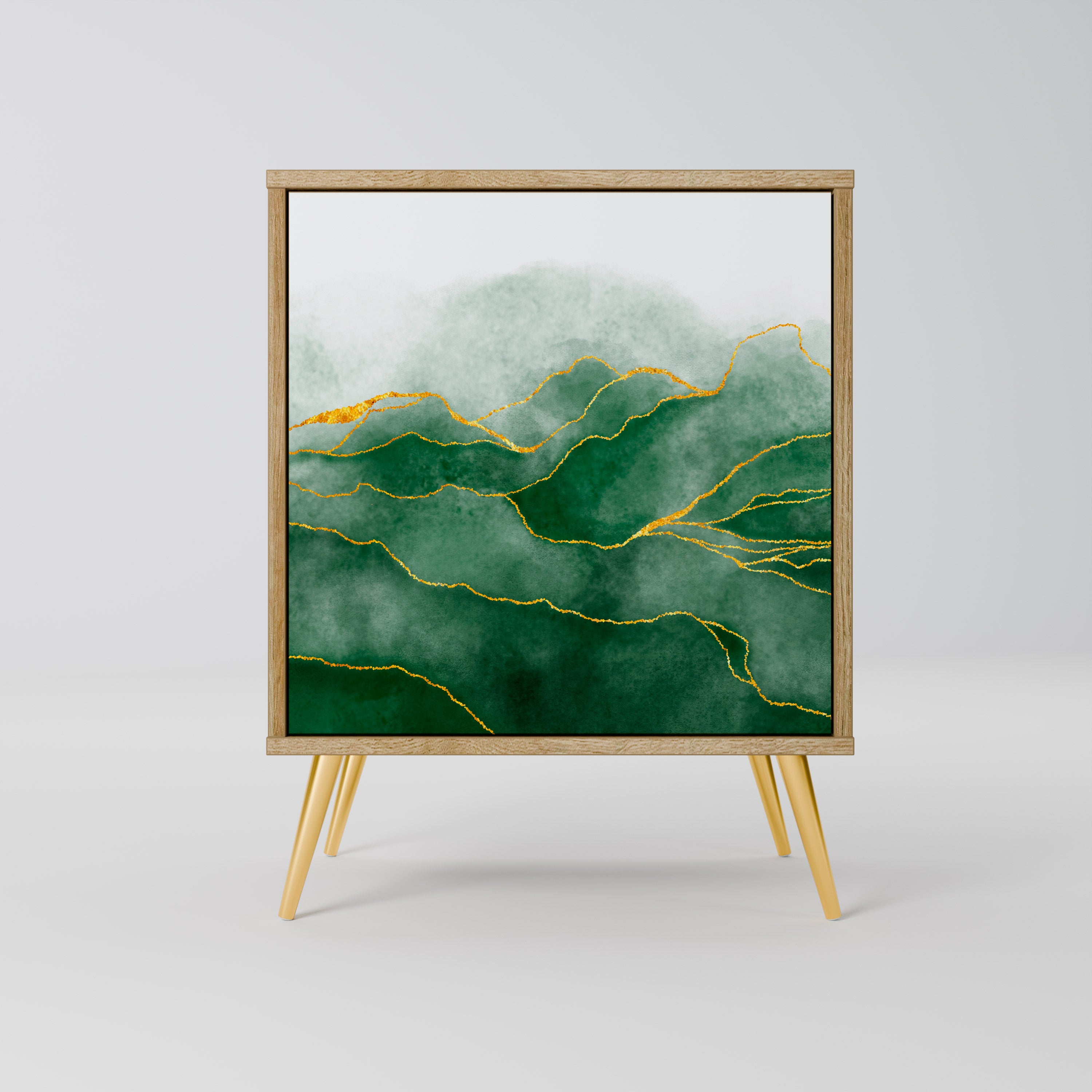 Aparador EXPENSIVE NATURE de 1 puerta con acabado efecto roble