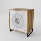 SOLID CIRCLES Aparador de 1 Puerta en Efecto Roble