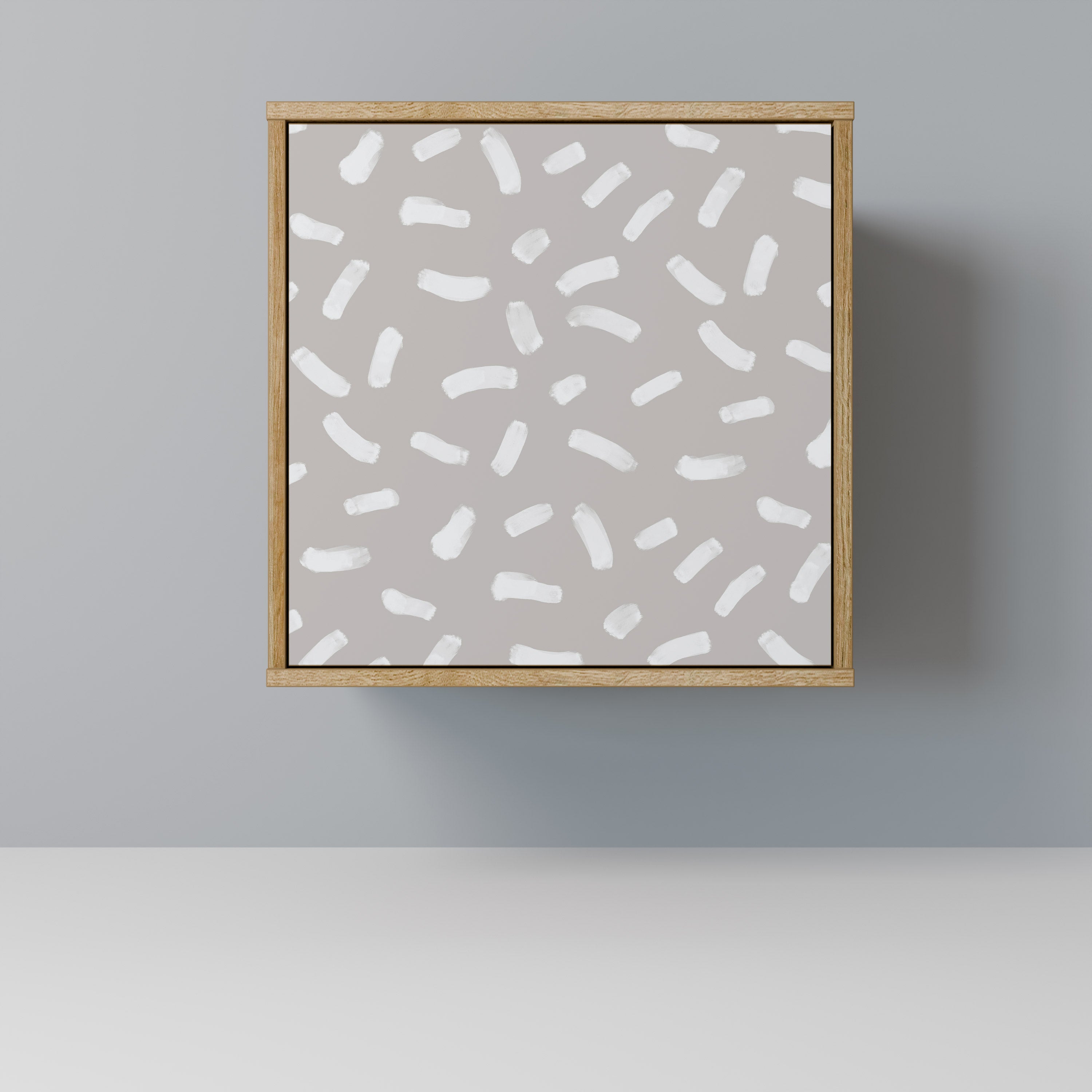 Aparador PASSING SECONDS de 1 puerta con acabado efecto roble