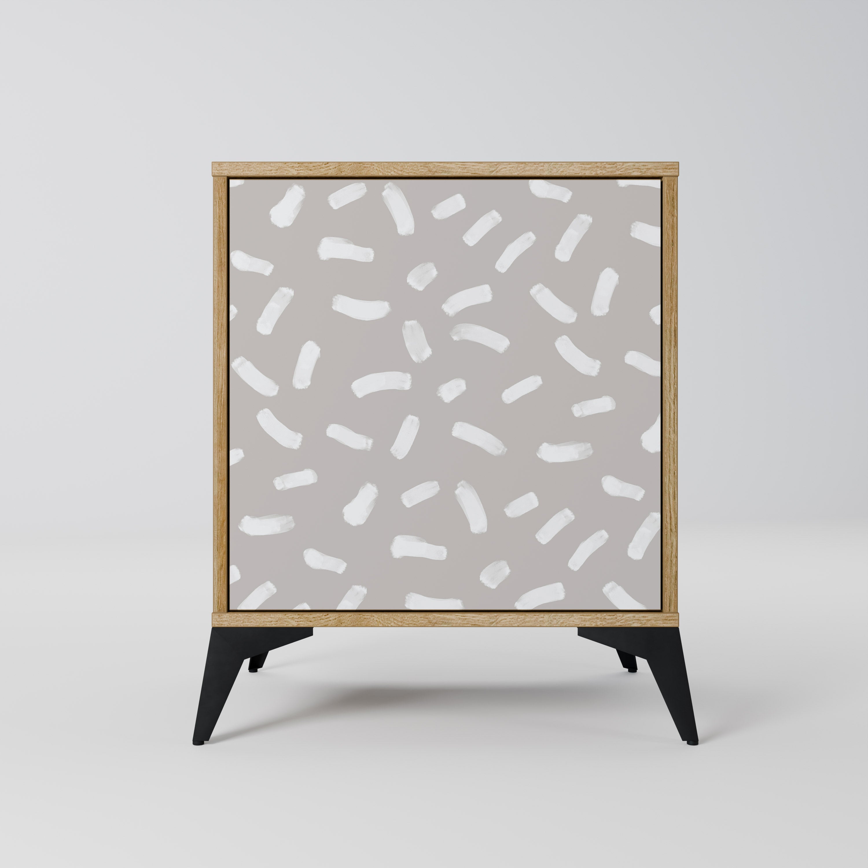 Aparador PASSING SECONDS de 1 puerta con acabado efecto roble