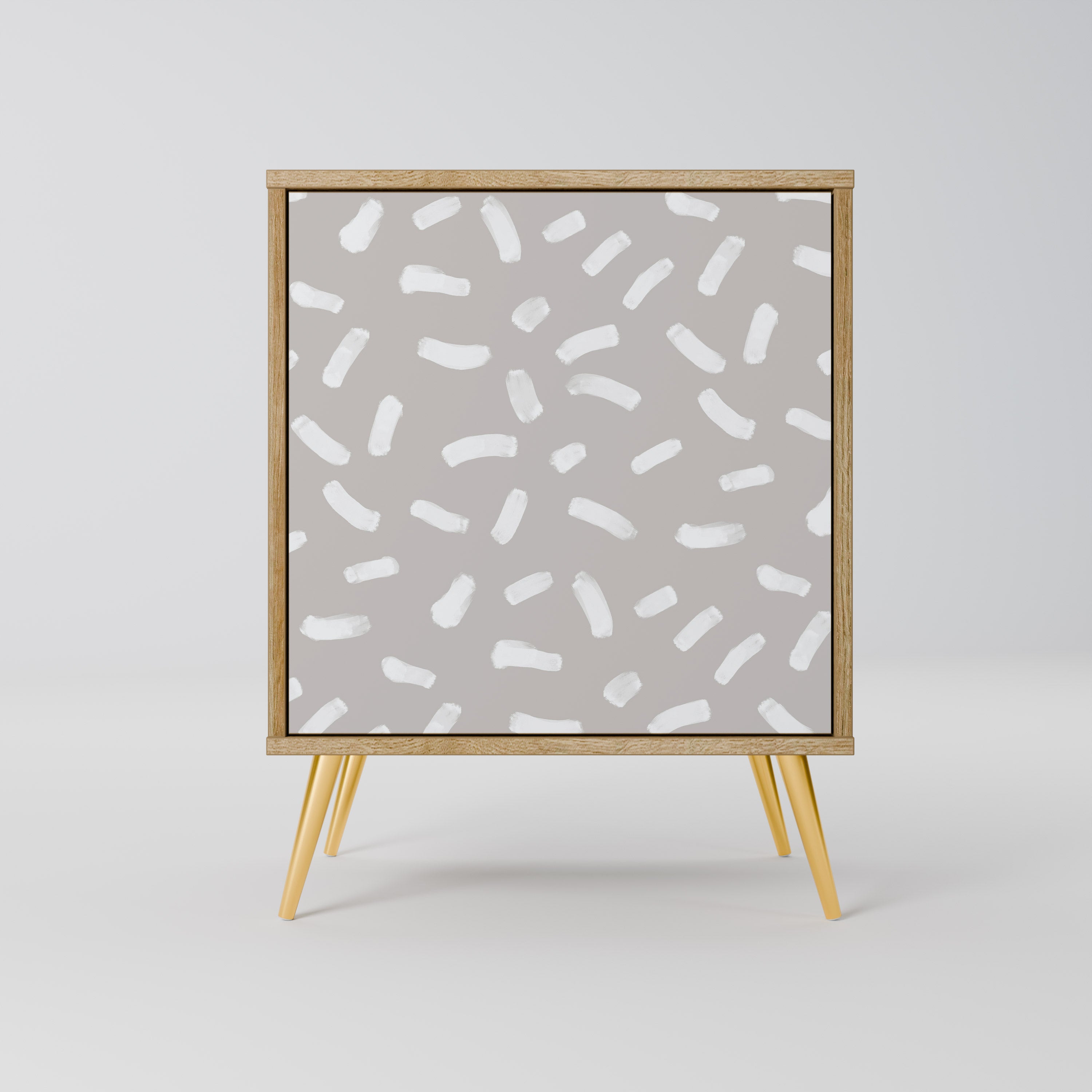 Aparador PASSING SECONDS de 1 puerta con acabado efecto roble